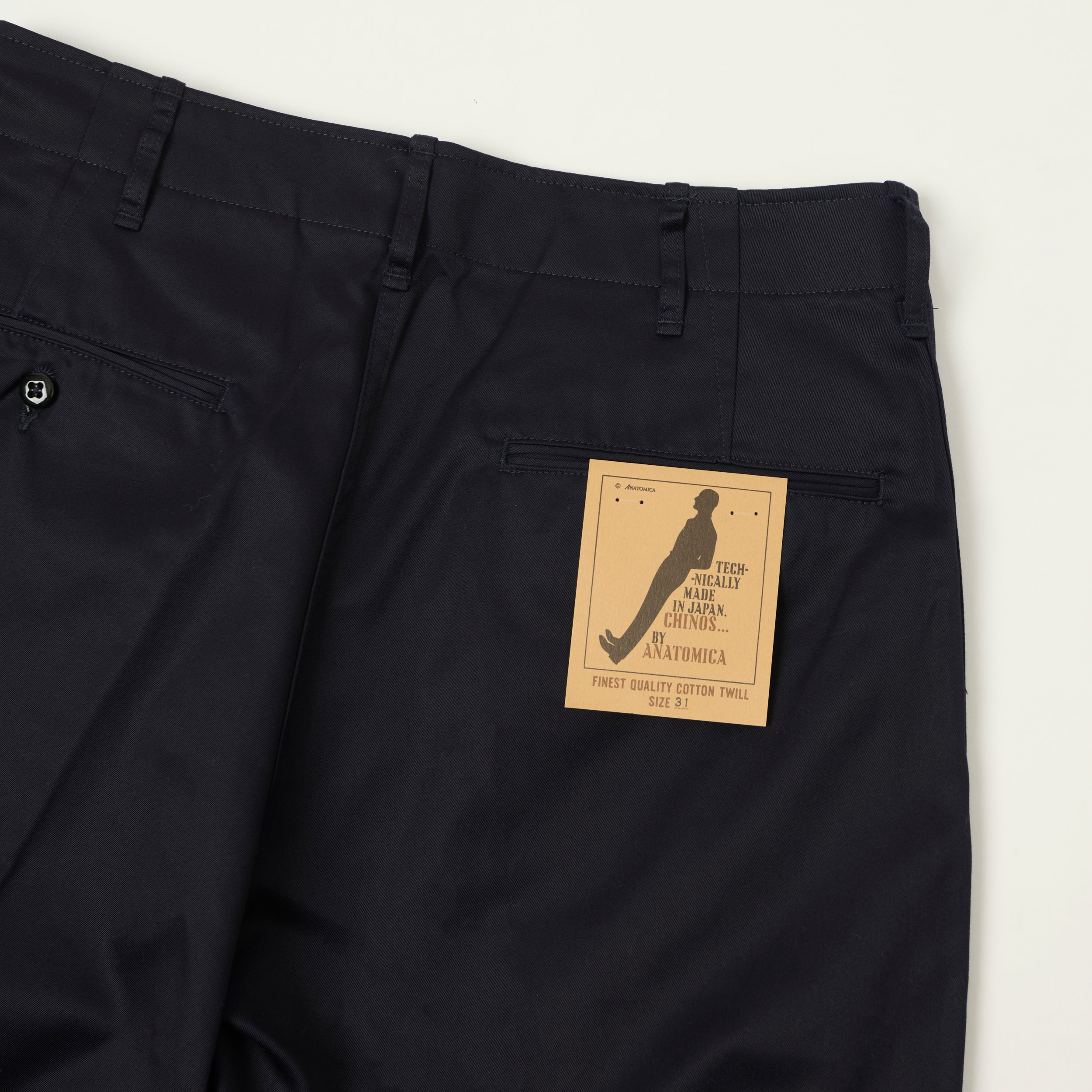 Anatomica High Density Cloth Chinos - Navy