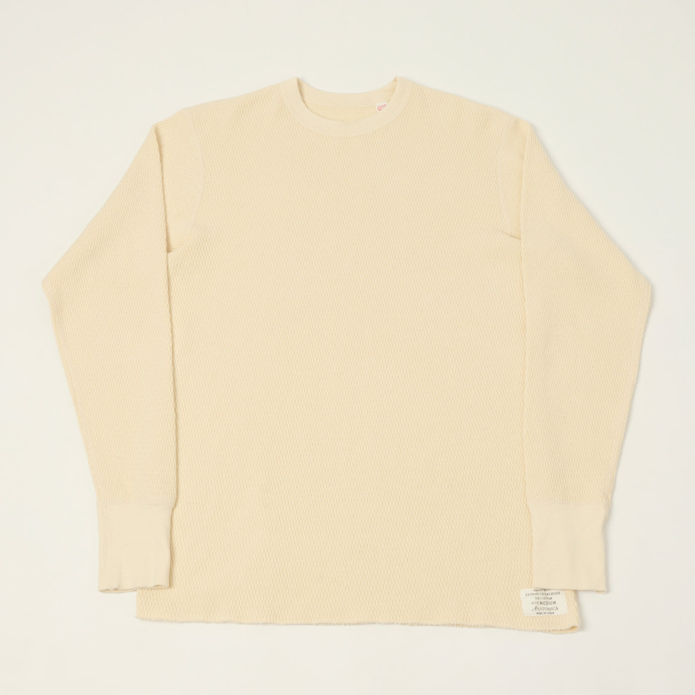 Anatomica Long Sleeve Thermal T-Shirt - Natural