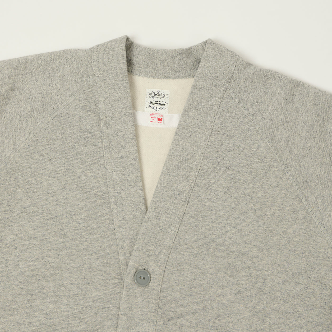 Anatomica Raglan Sleeve Cardigan - Grey