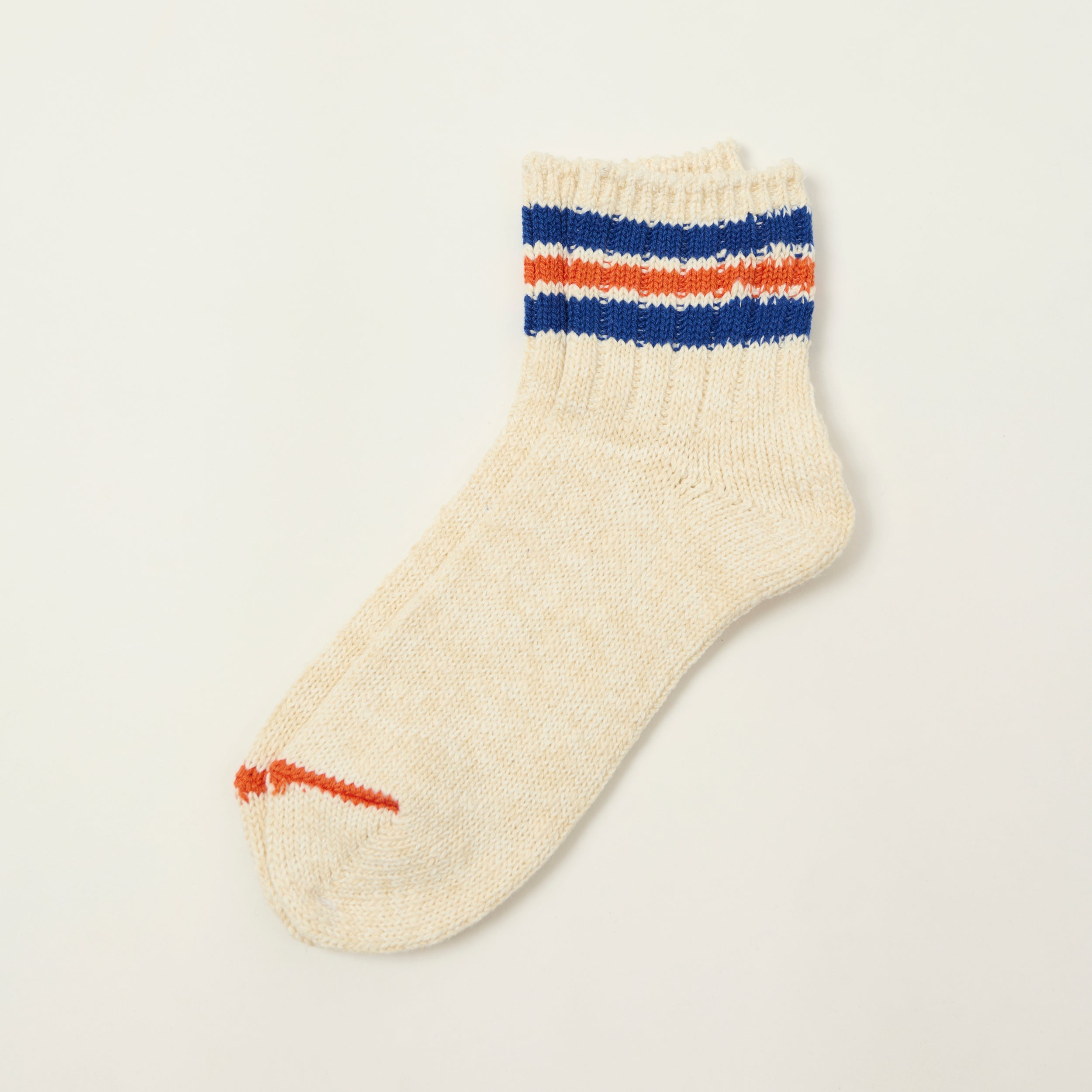 Anonymous Ism 3 Line Slub Q Sock - Blue & Orange