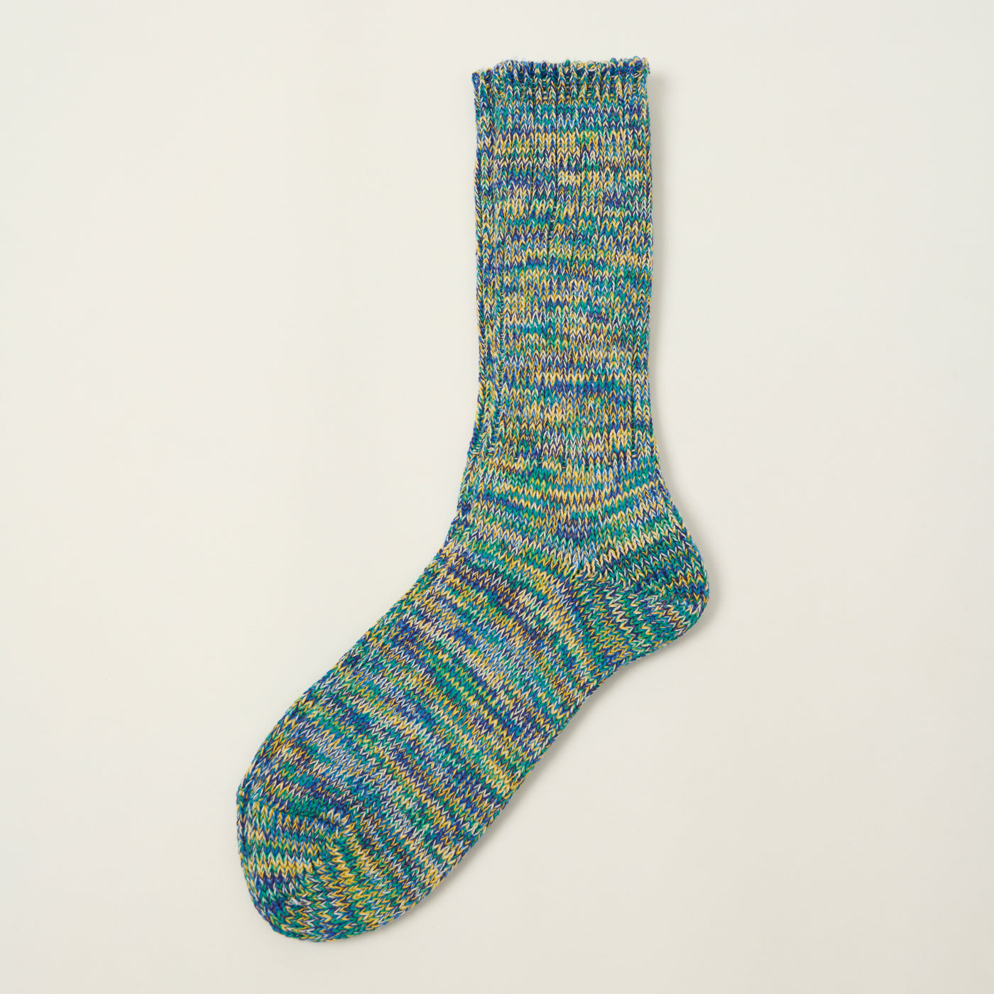 Anonymous Ism 5 Colour Mix Crew Sock - Dark Green