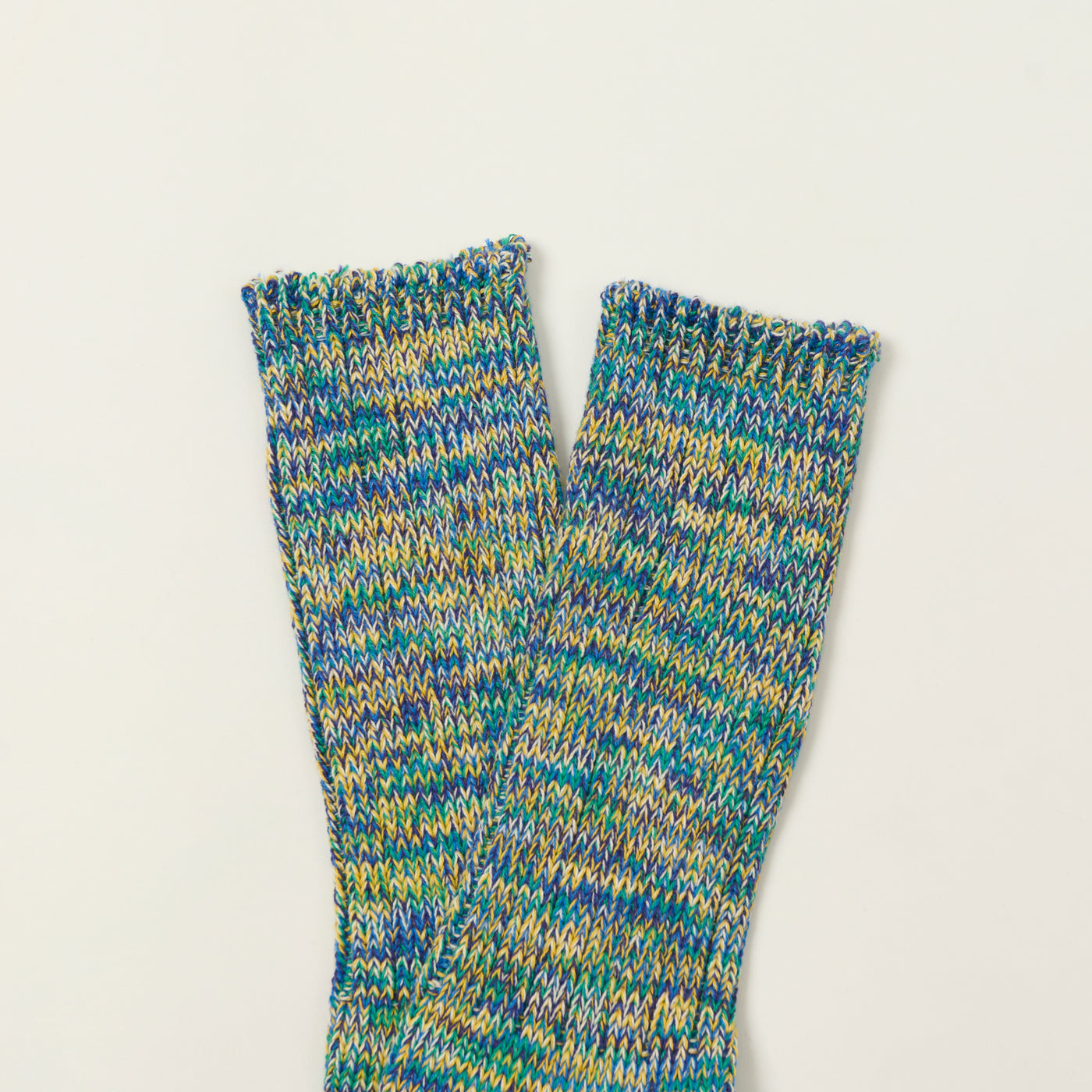 Anonymous Ism 5 Colour Mix Crew Sock - Dark Green