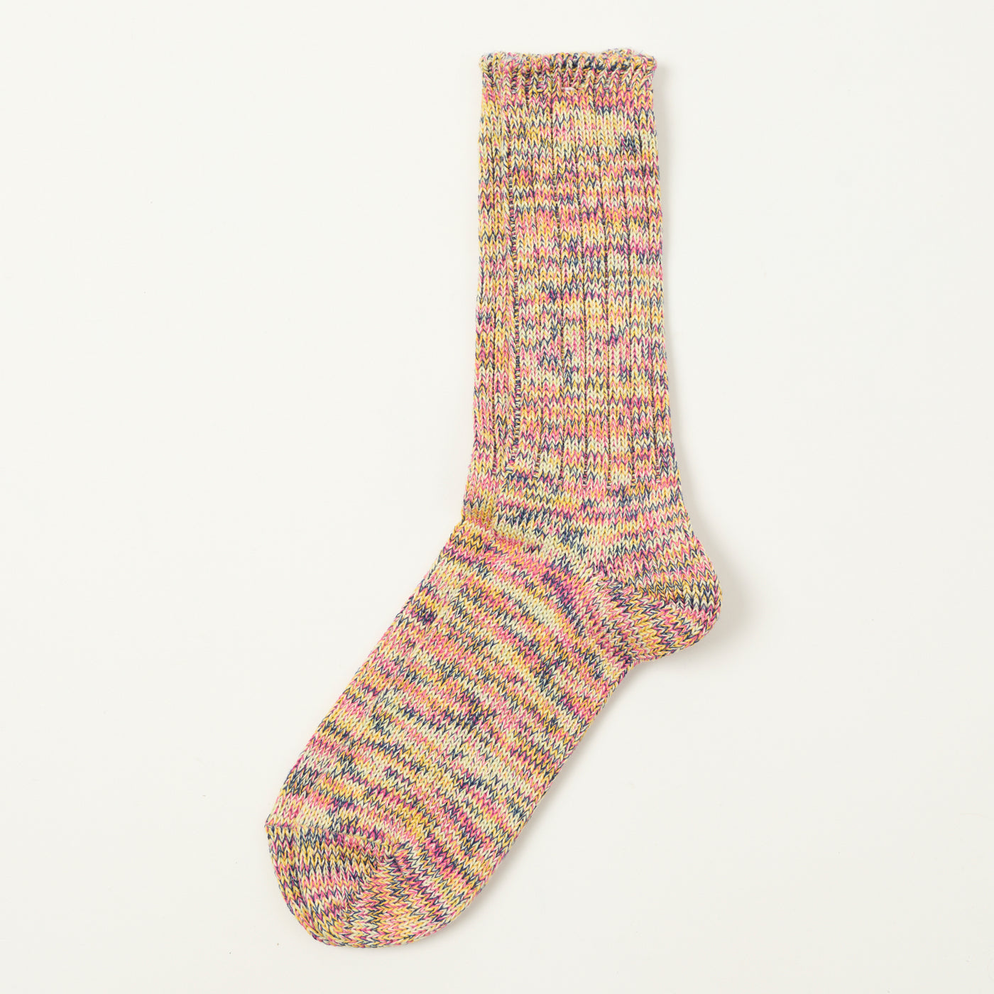 Anonymous Ism 5 Colour Mix Crew Sock - Pink/Multi