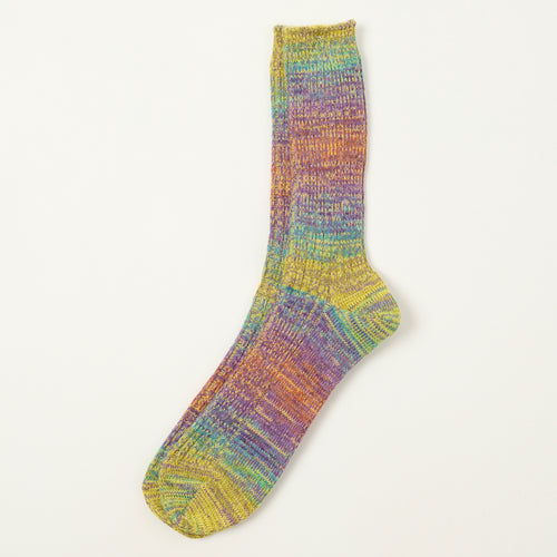 Anonymous Ism Splash Pattern Crew Sock - Purple