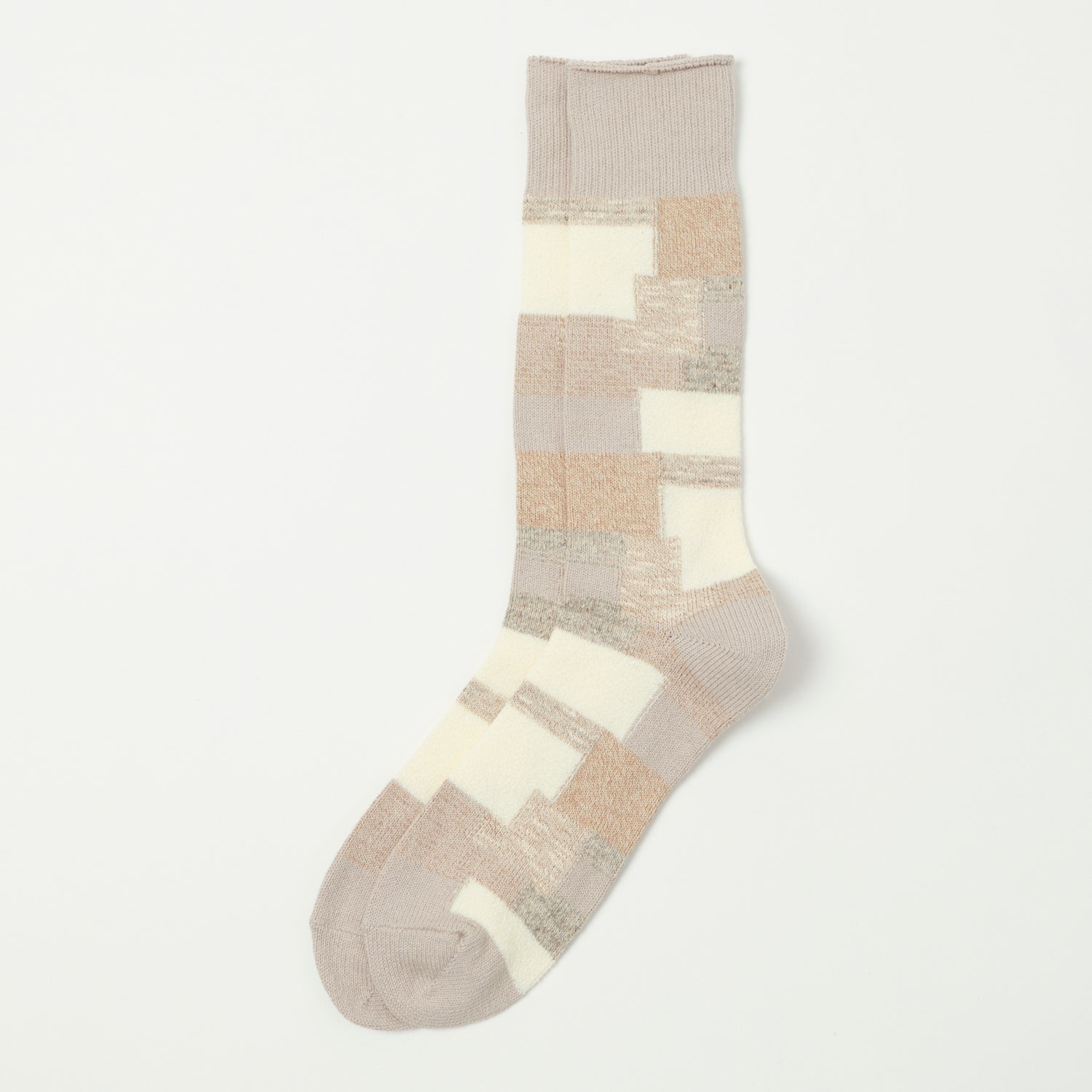 Anonymous Ism Patchwork Crew Sock - Beige