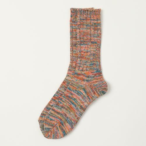 Anonymous Ism 5 Colour Mix Crew Sock - Sunset
