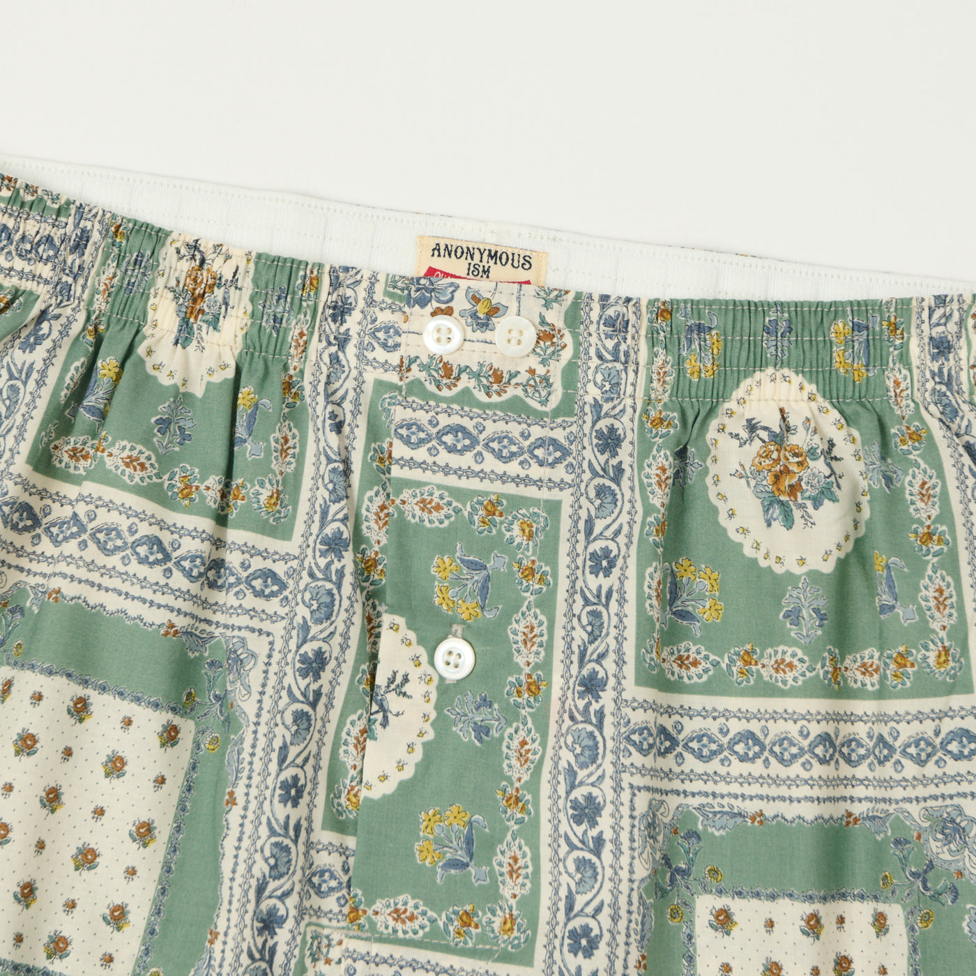 Anonymous Ism Fine Lawn Vintage Scarf Boxer - Green