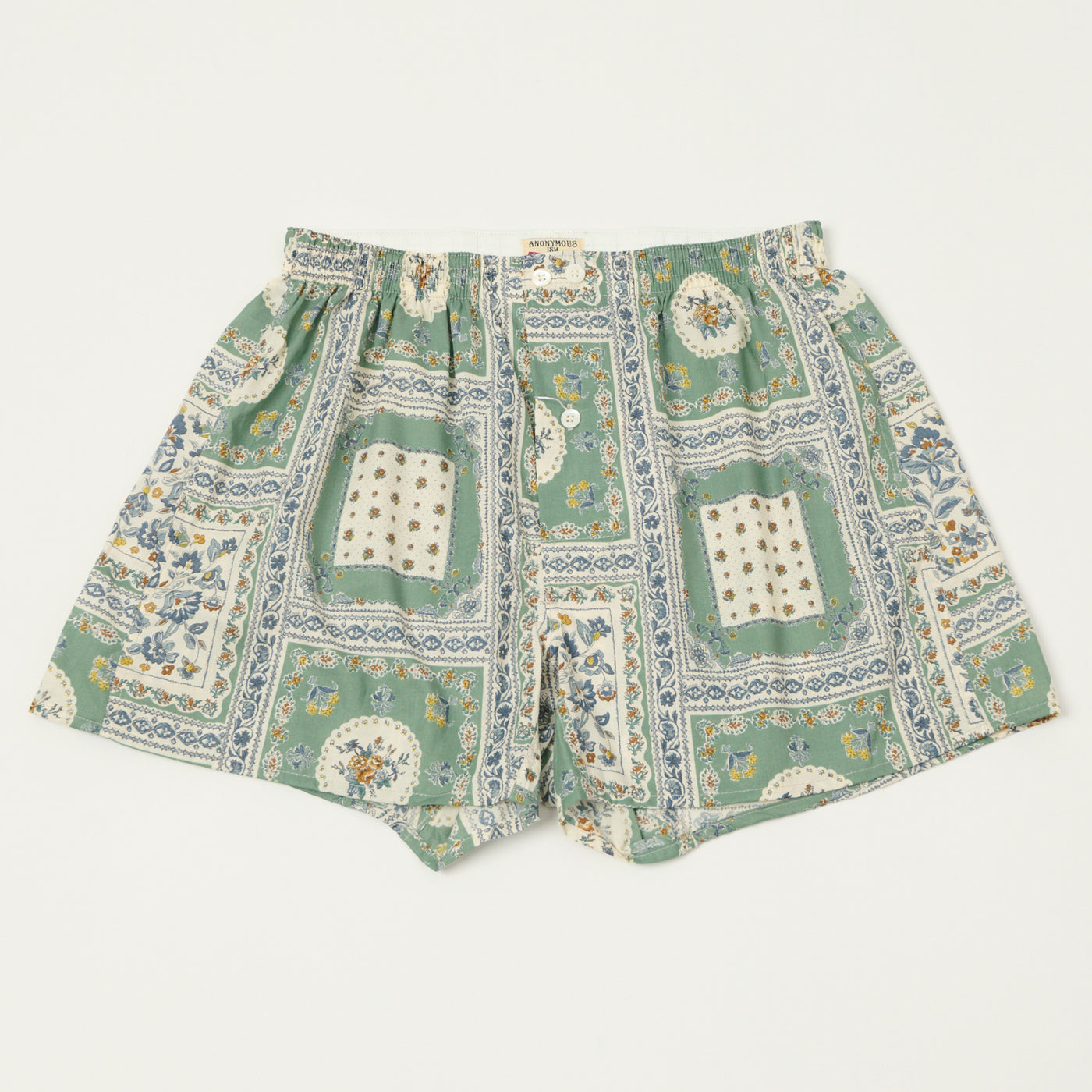 Anonymous Ism Fine Lawn Vintage Scarf Boxer - Green