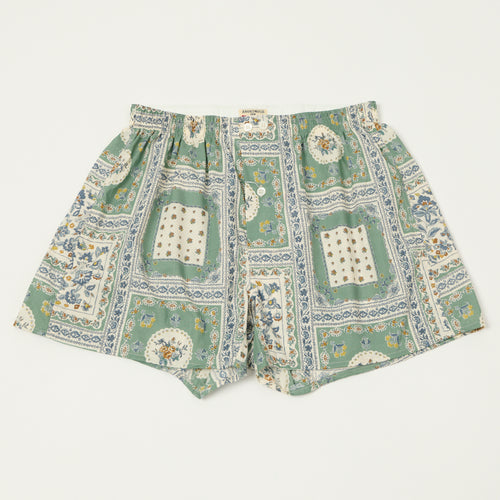 Anonymous Ism Fine Lawn Vintage Scarf Boxer - Green