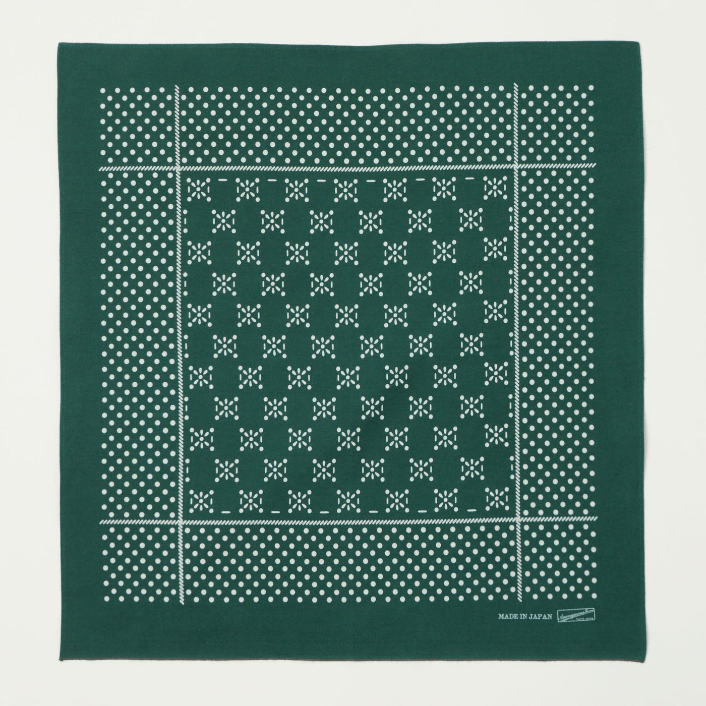 Anonymous Ism Dots Selvedge Bandana - Green