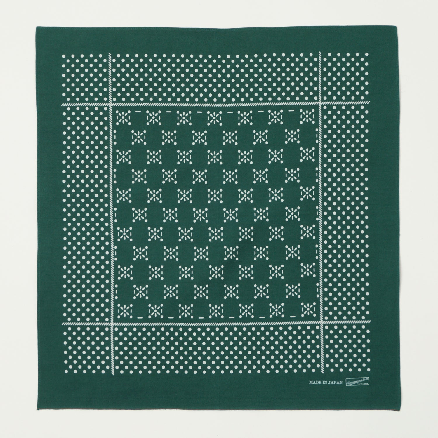 Anonymous Ism Dots Selvedge Bandana - Green