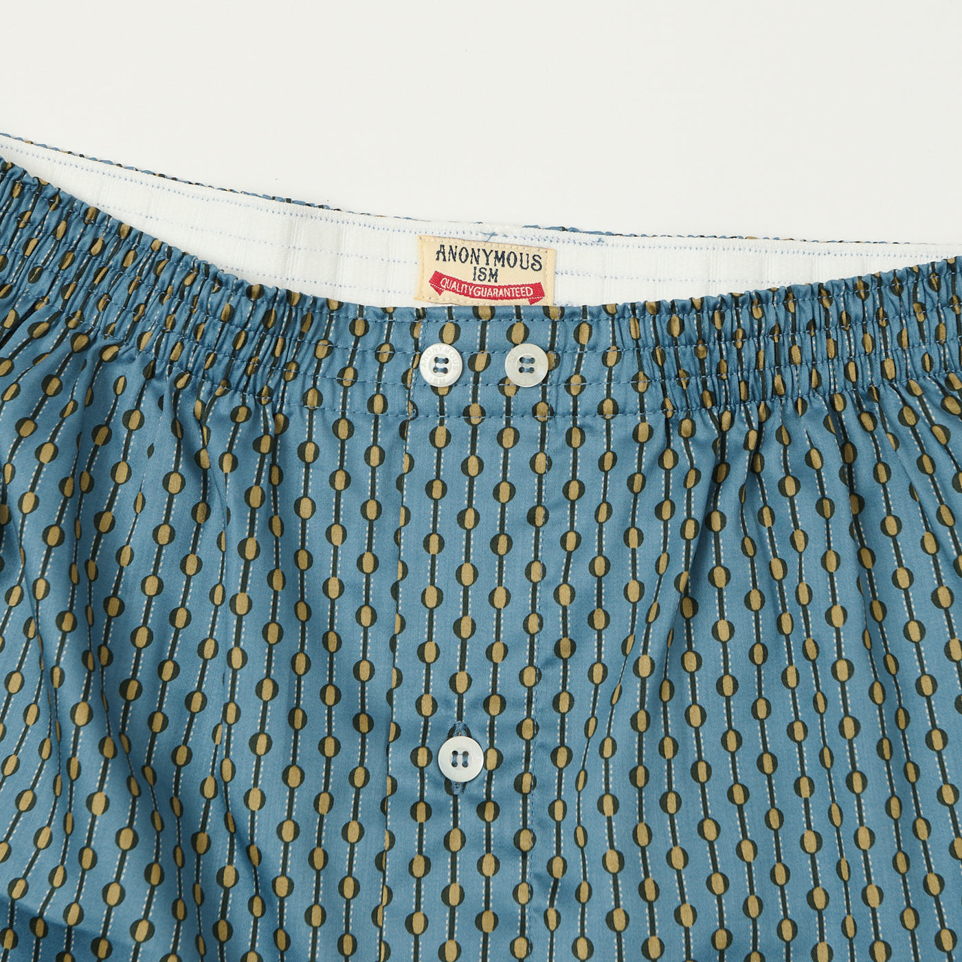 Anonymous Ism Fine Satin Dots Boxer - Blue