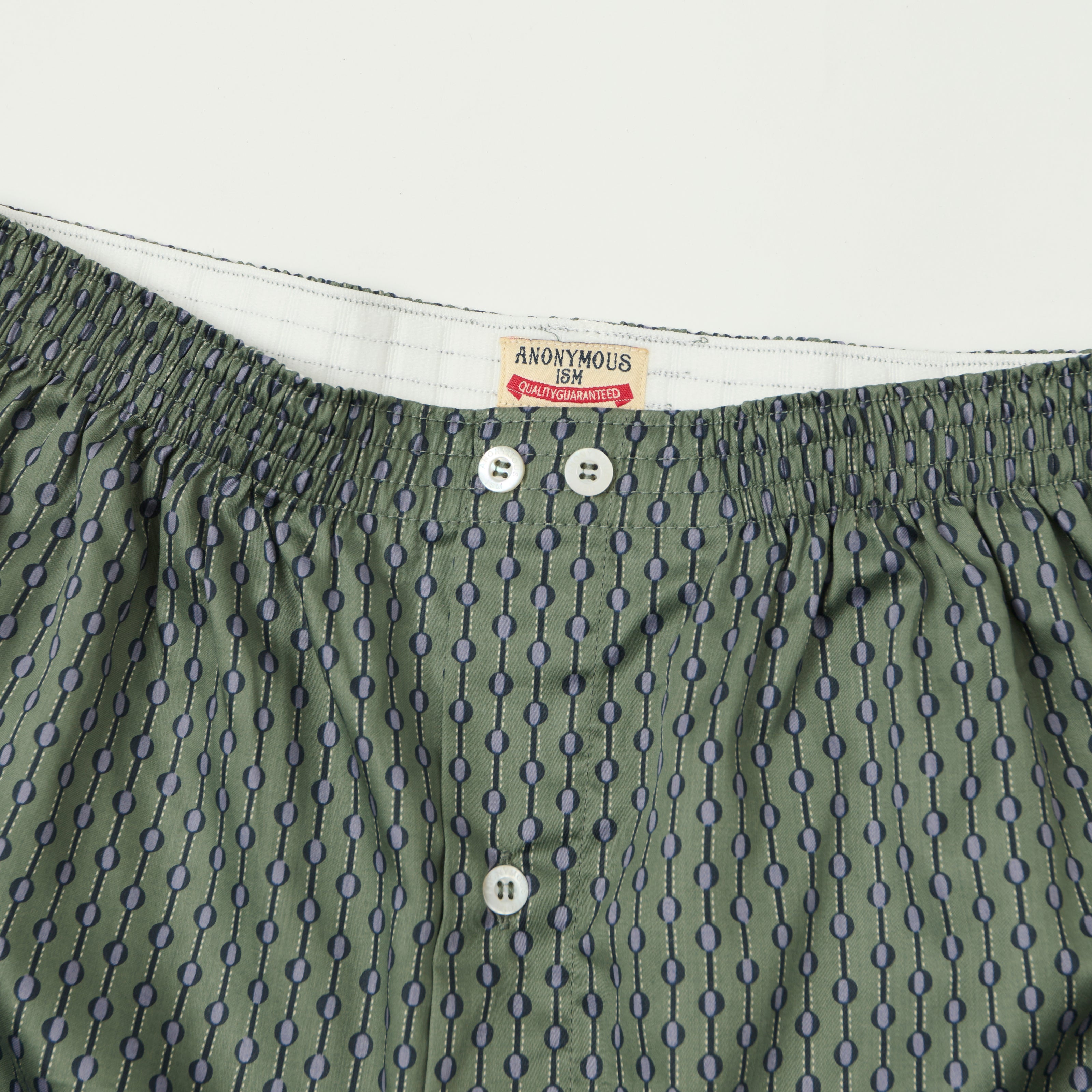 Anonymous Ism - Fine Satin Dots Pattern Boxer - Green