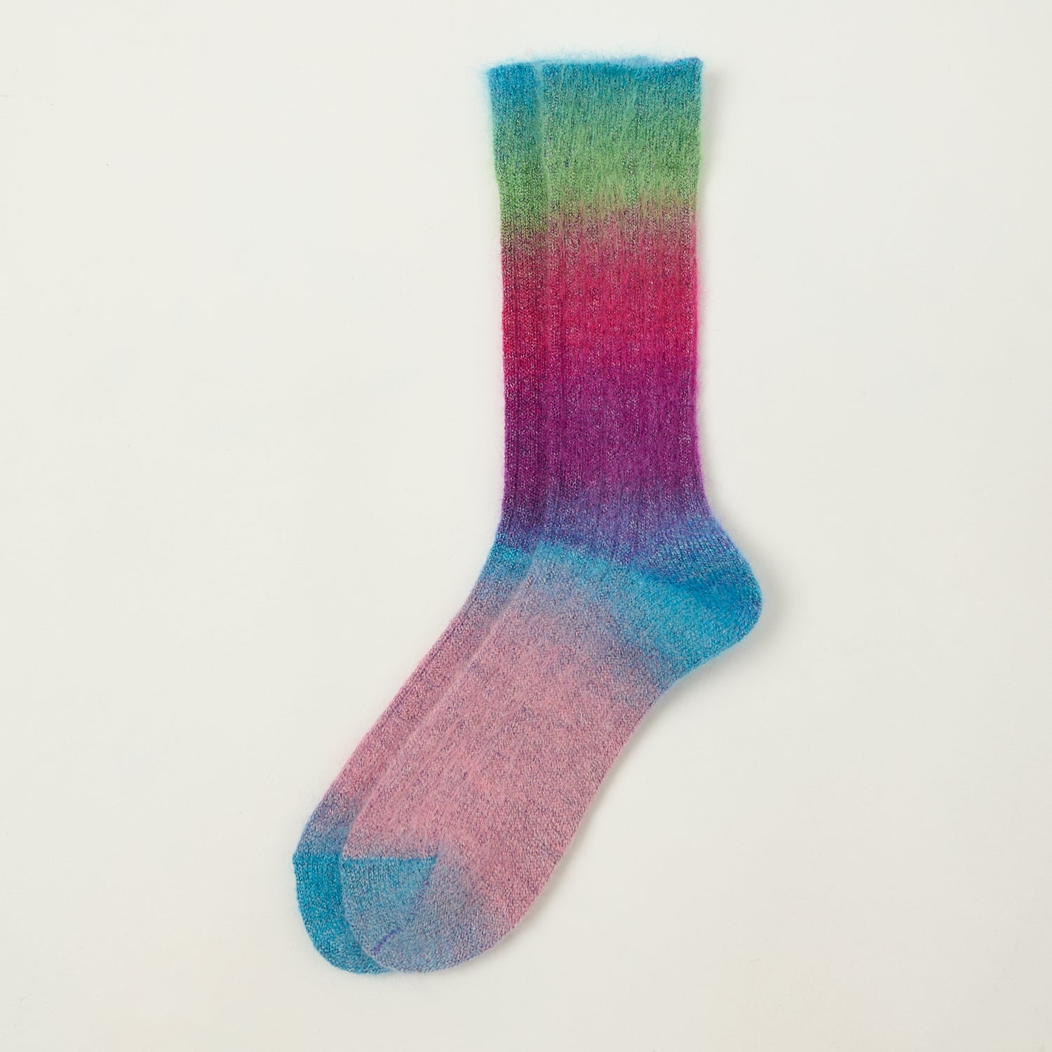 Anonymous Ism Mohair Rib Crew Sock - Multi