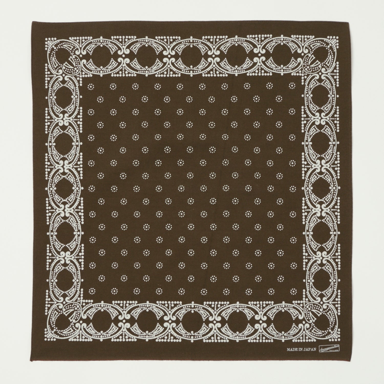 Anonymous Ism Paisley Selvedge Bandana - Brown