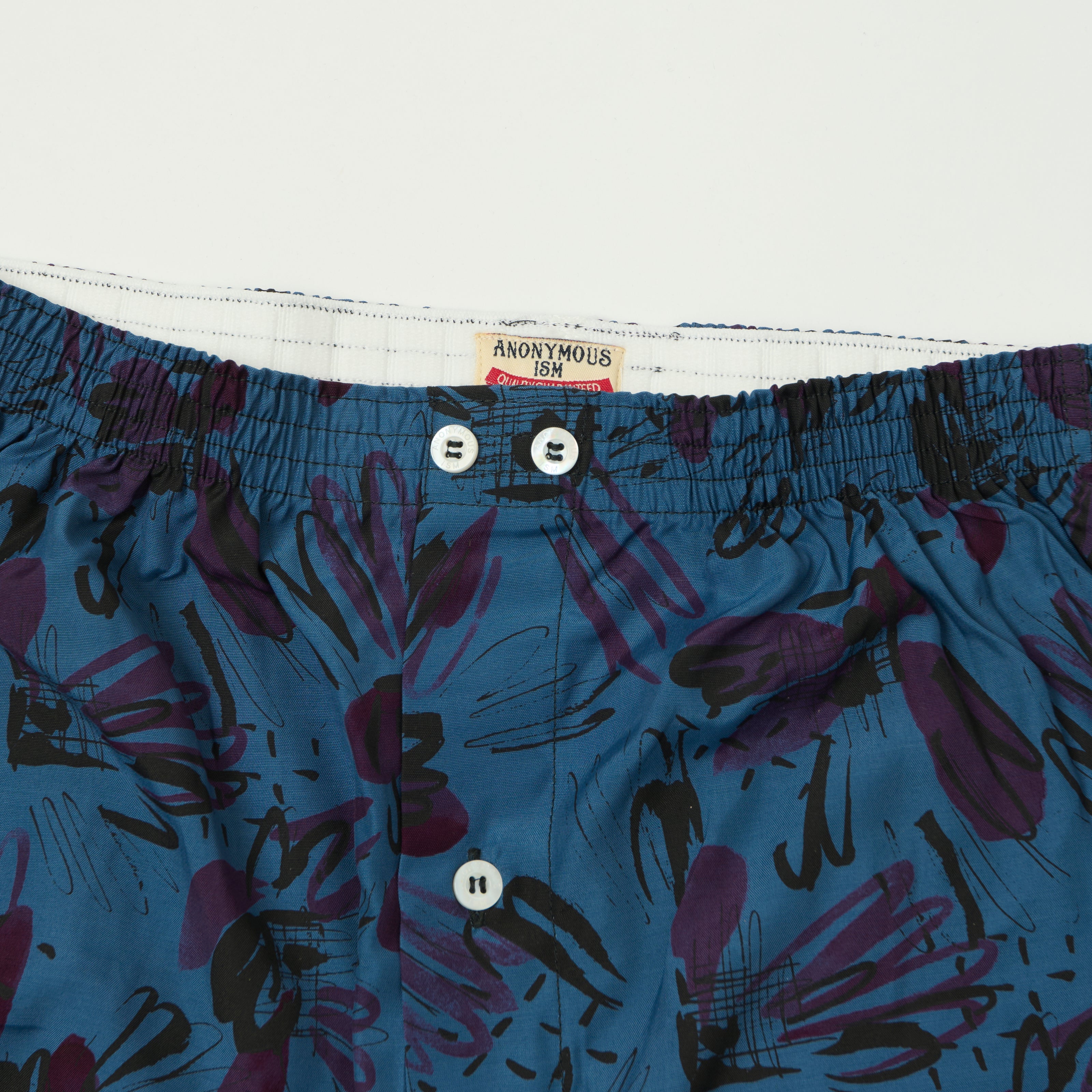 Anonymous Ism Rayon-Ette 'Hand Paint' Pattern Boxer - Blue
