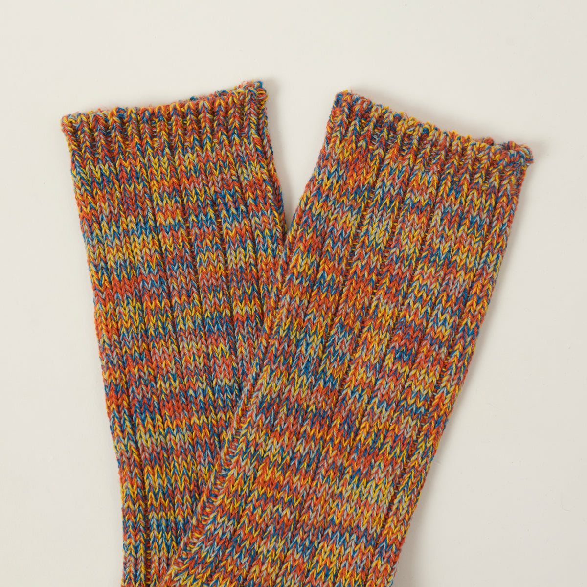 Anonymous Ism 5 Colour Mix Crew Sock - Dark Orange