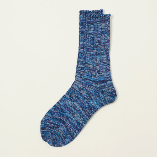 Anonymous Ism 5 Colour Mix Crew Sock - Navy
