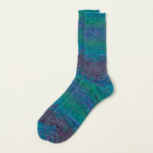 Anonymous Ism Splash Pattern Crew Sock - Blue