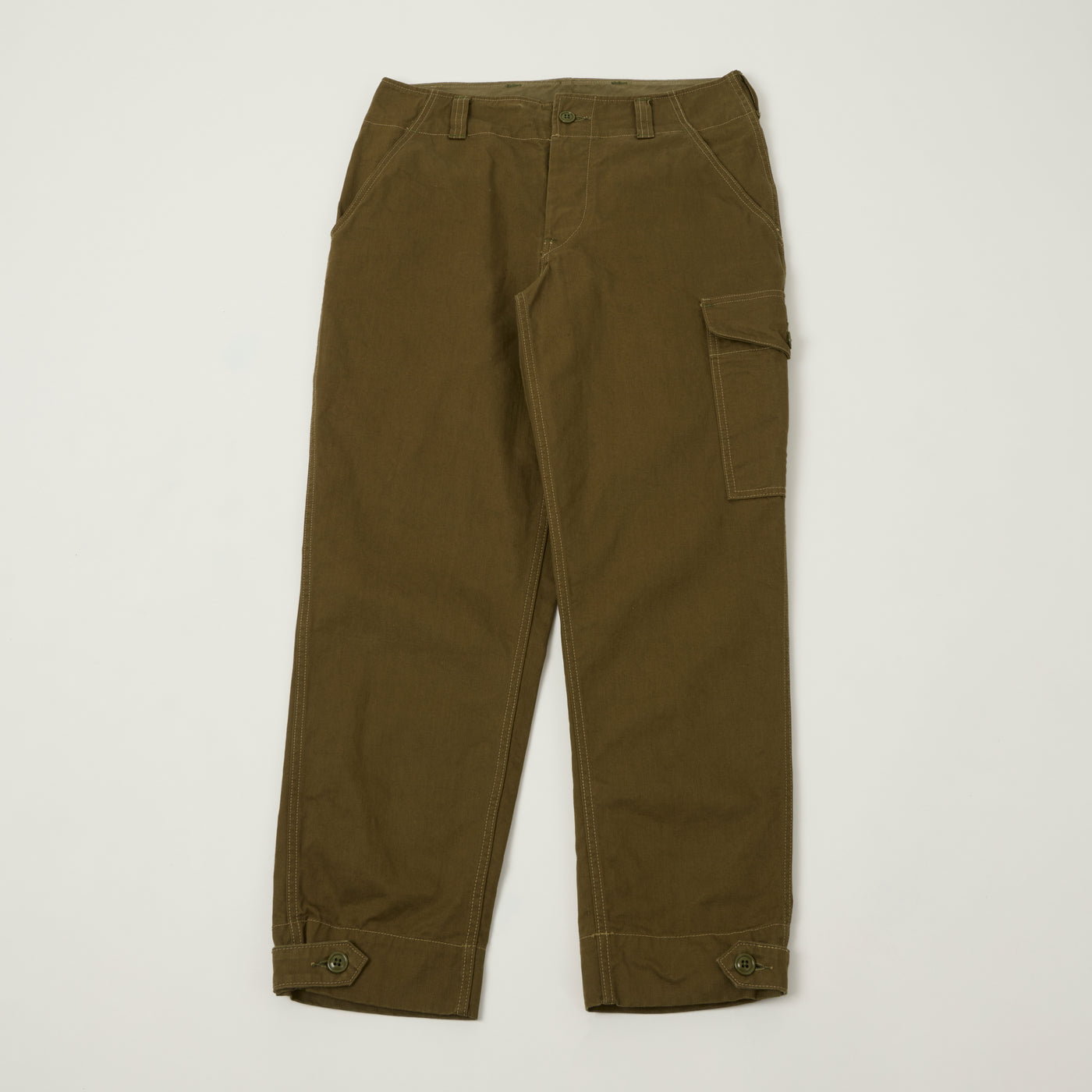 Freewheelers & Co Union Special Overalls Aviators Trouser - Dark Khaki Beige