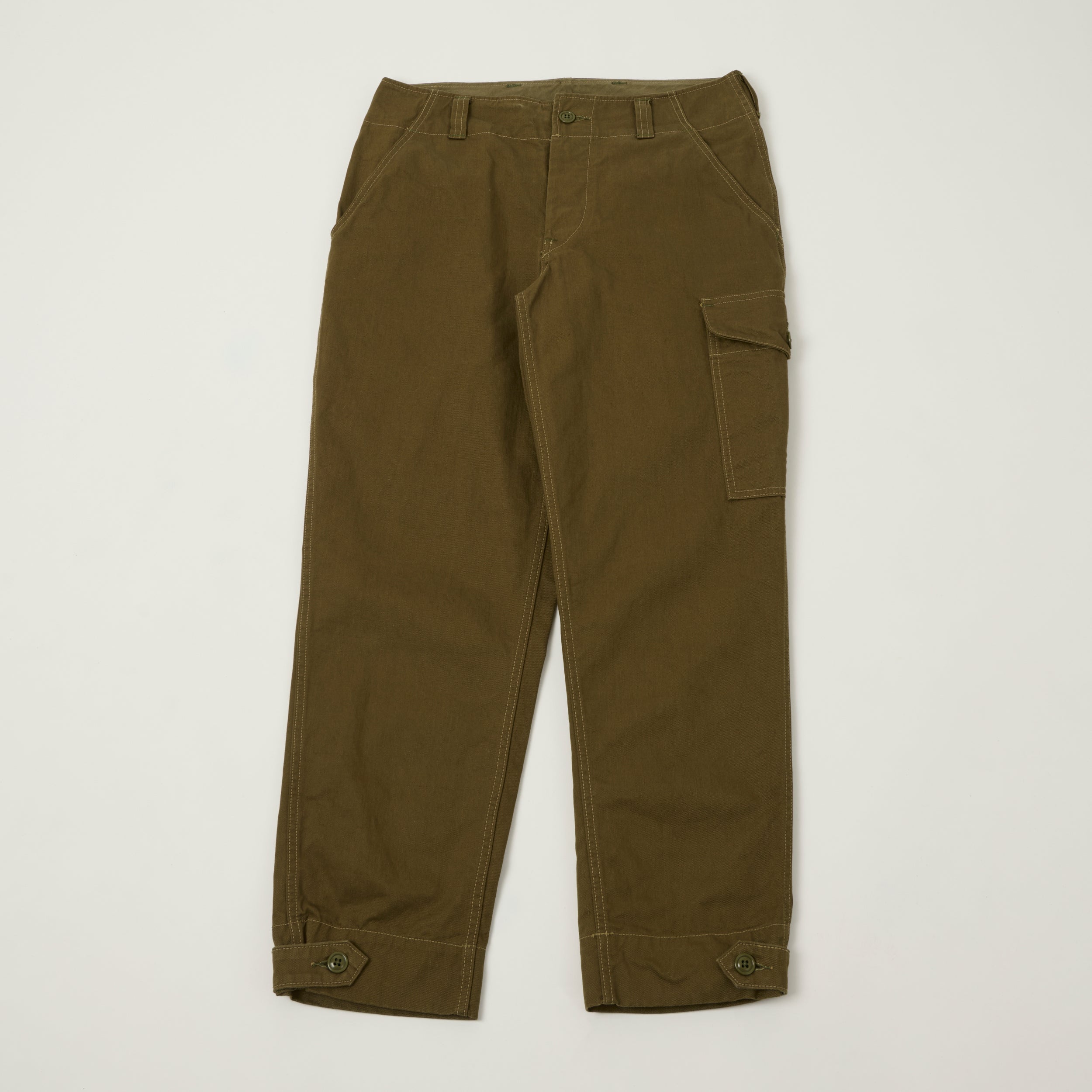 Freewheelers & Co Union Special Overalls Aviators Trouser - Dark Khaki Beige