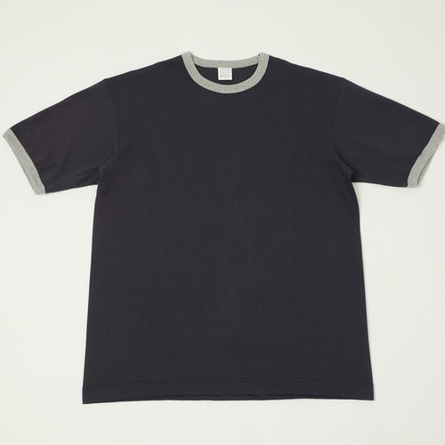 A Vontade Ringer T-Shirt - Fade Navy/Grey
