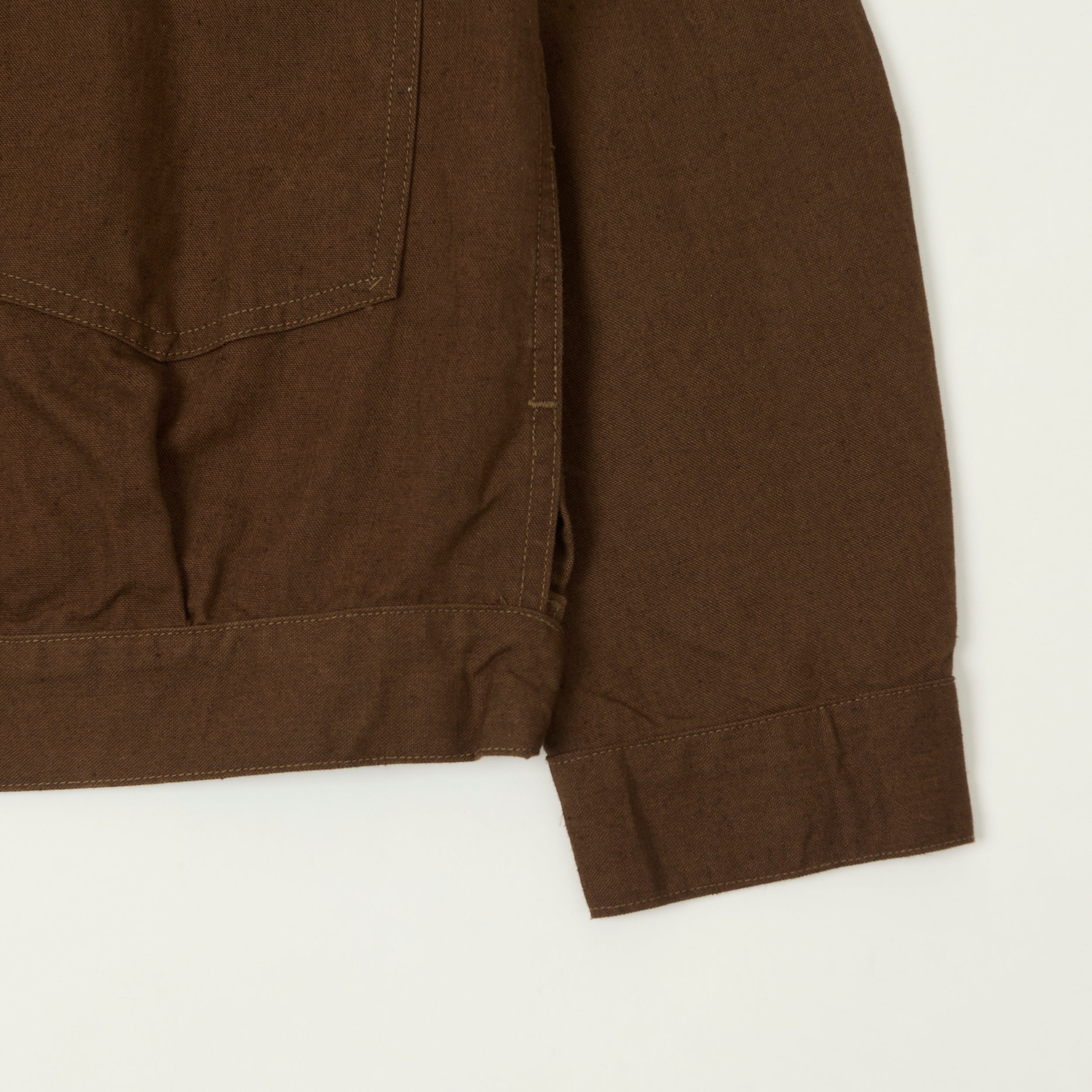 A Vontade Cotton/Hemp Coal Mine Blouse Jacket - Dark Brown