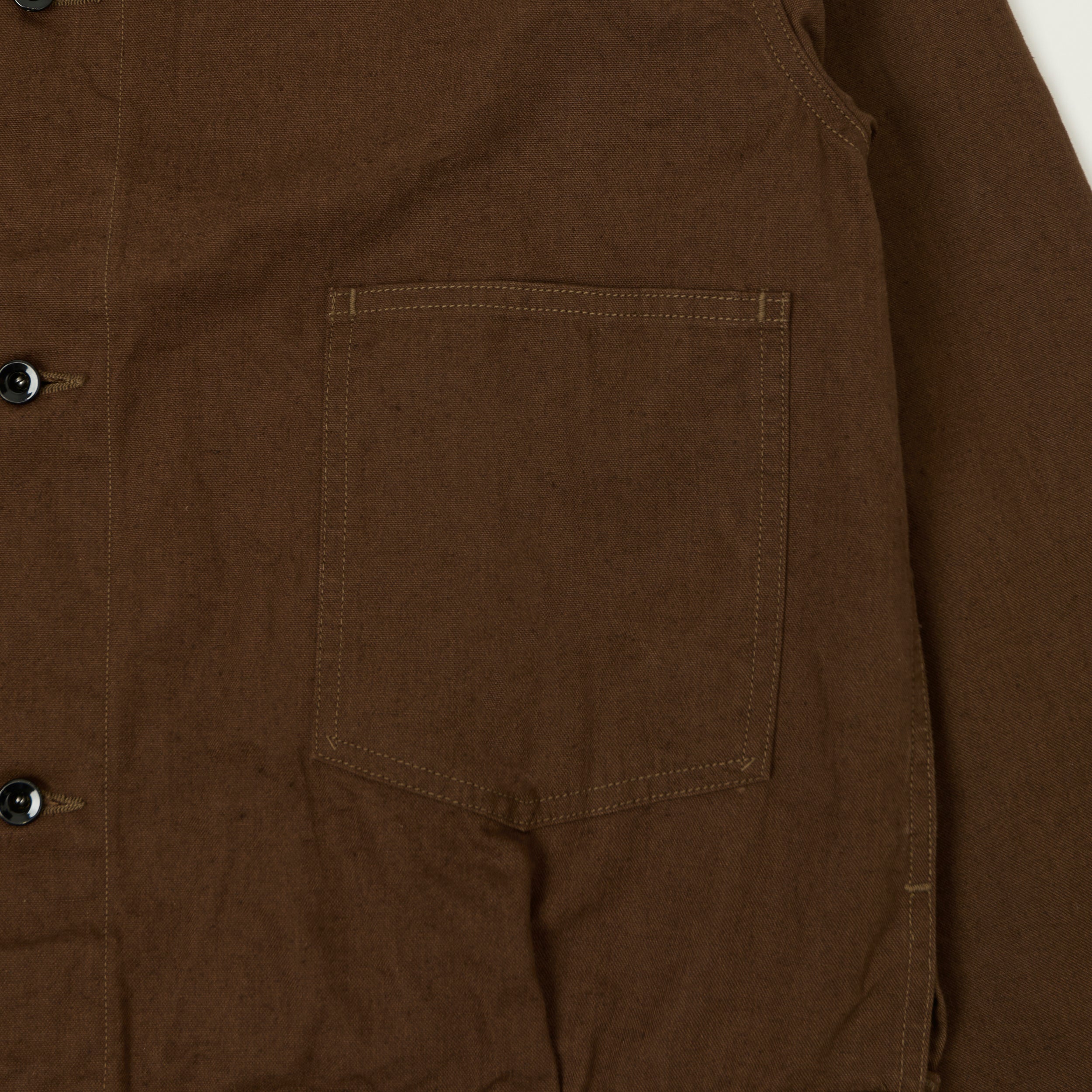 A Vontade Cotton/Hemp Coal Mine Blouse Jacket - Dark Brown