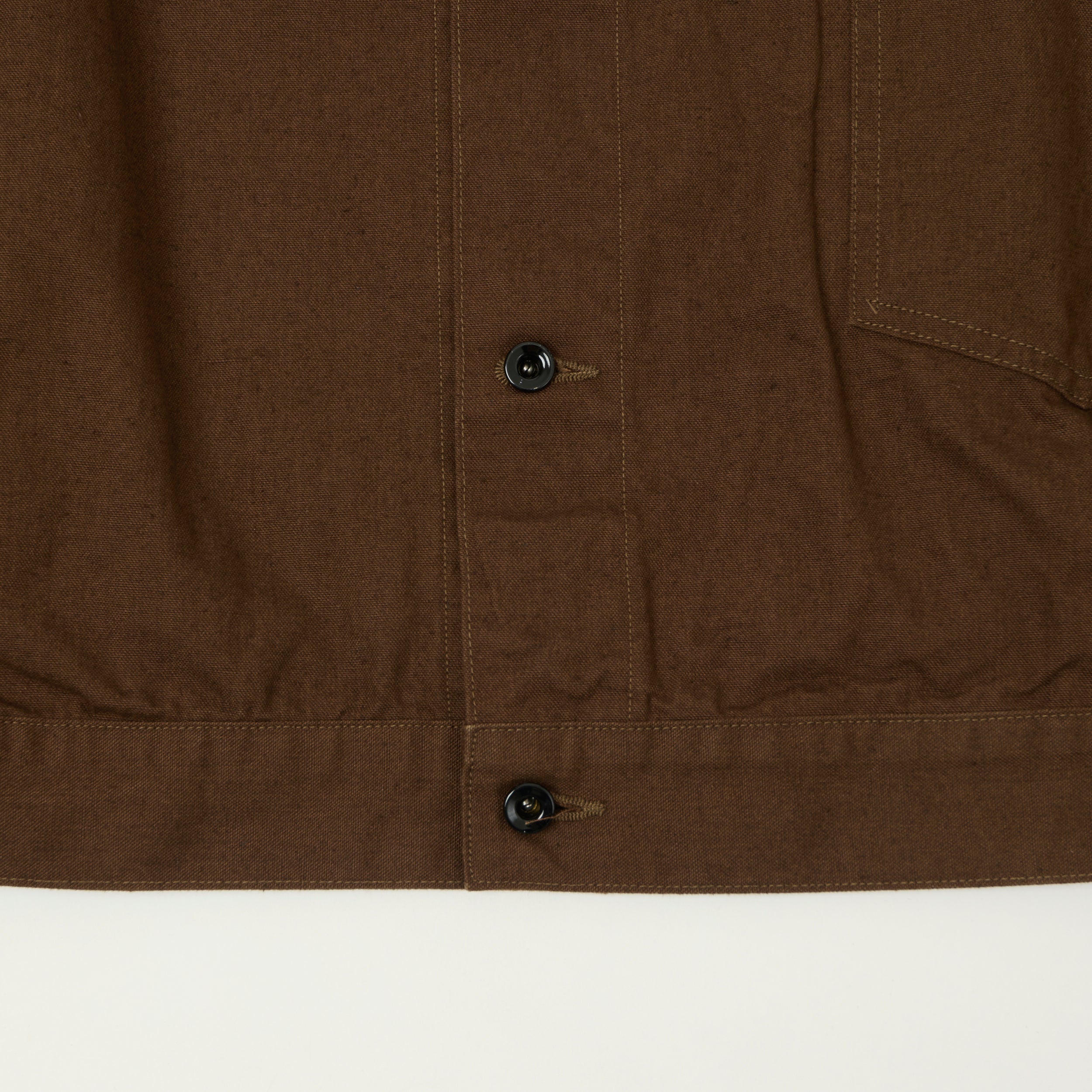 A Vontade Cotton/Hemp Coal Mine Blouse Jacket - Dark Brown
