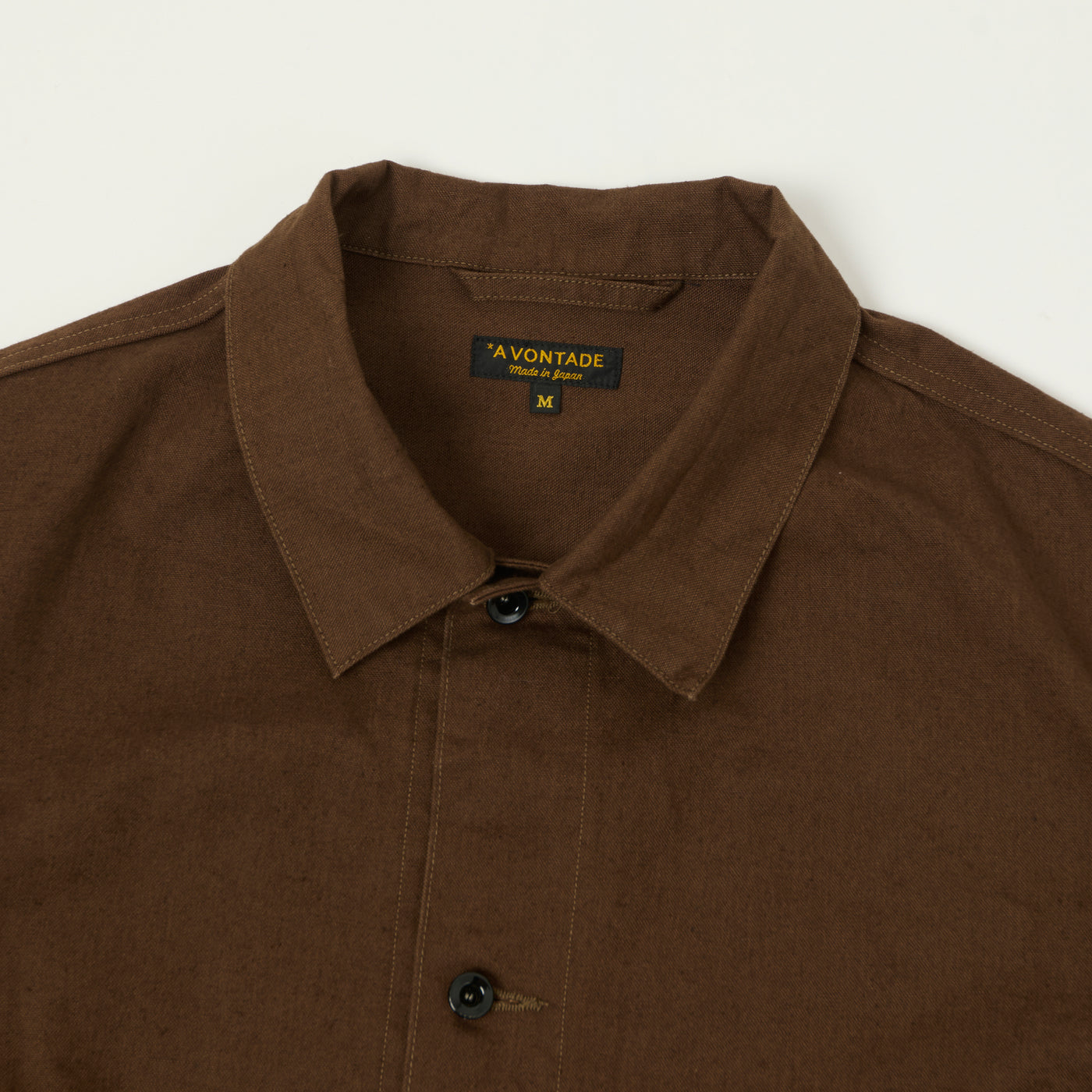 A Vontade Cotton/Hemp Coal Mine Blouse Jacket - Dark Brown
