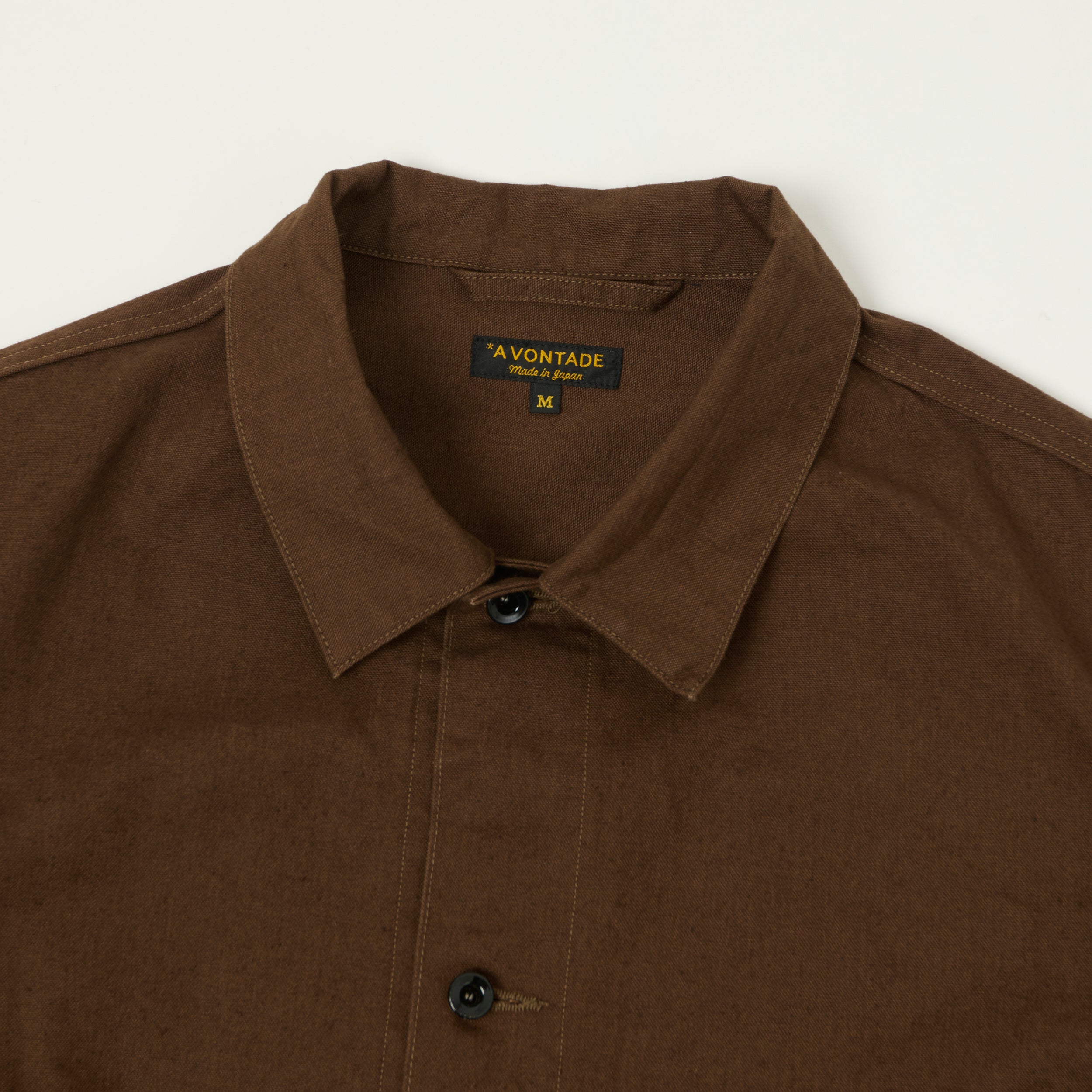 A Vontade Cotton/Hemp Coal Mine Blouse Jacket - Dark Brown