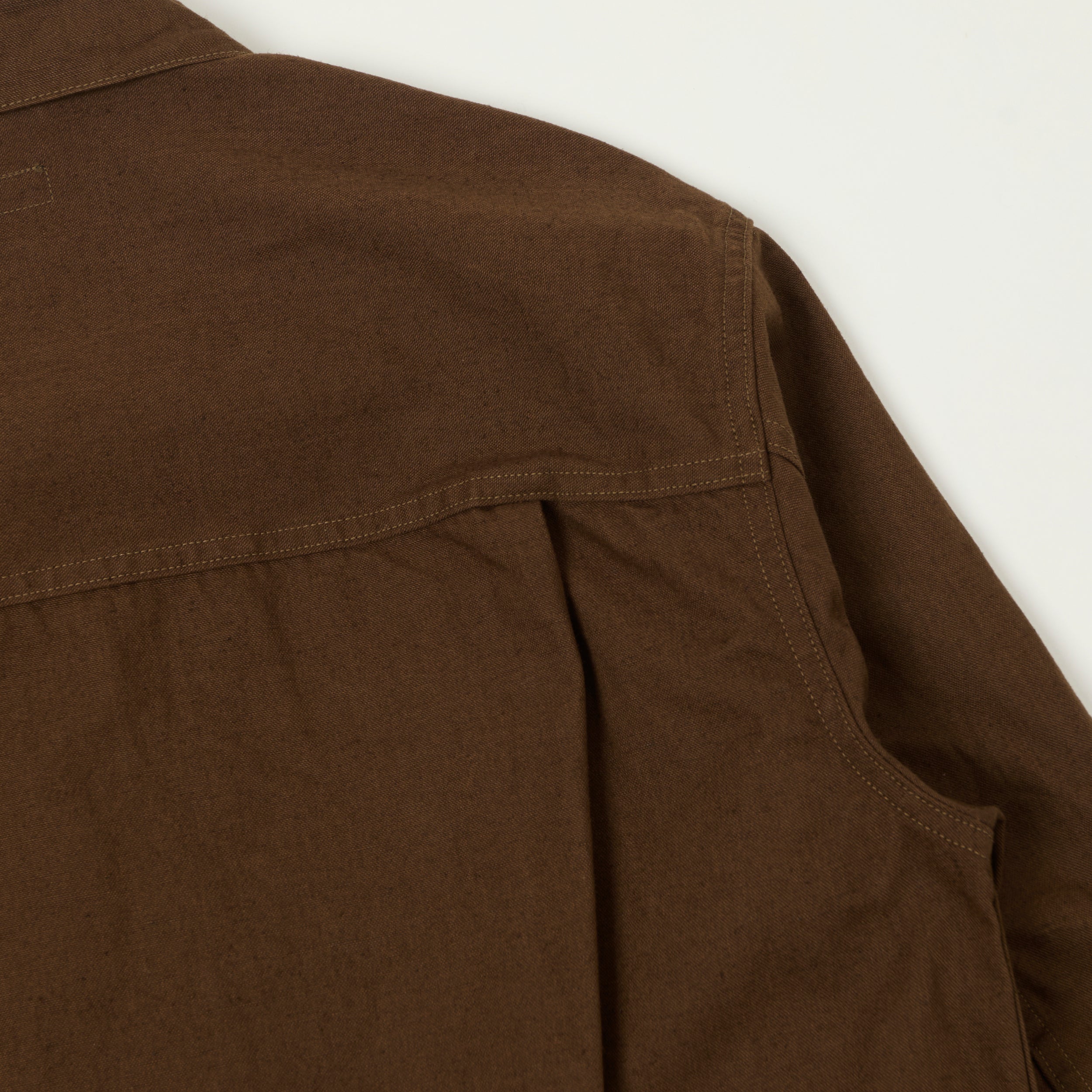 A Vontade Cotton/Hemp Coal Mine Blouse Jacket - Dark Brown
