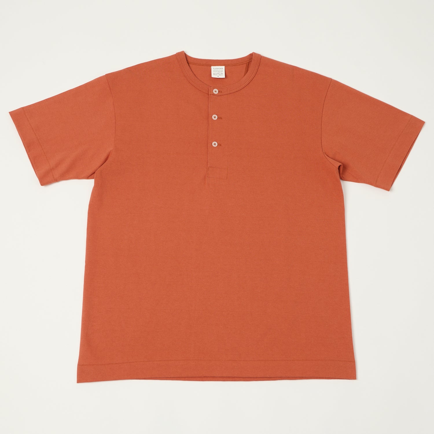 A Vontade Henley T-Shirt - Sunburn Red