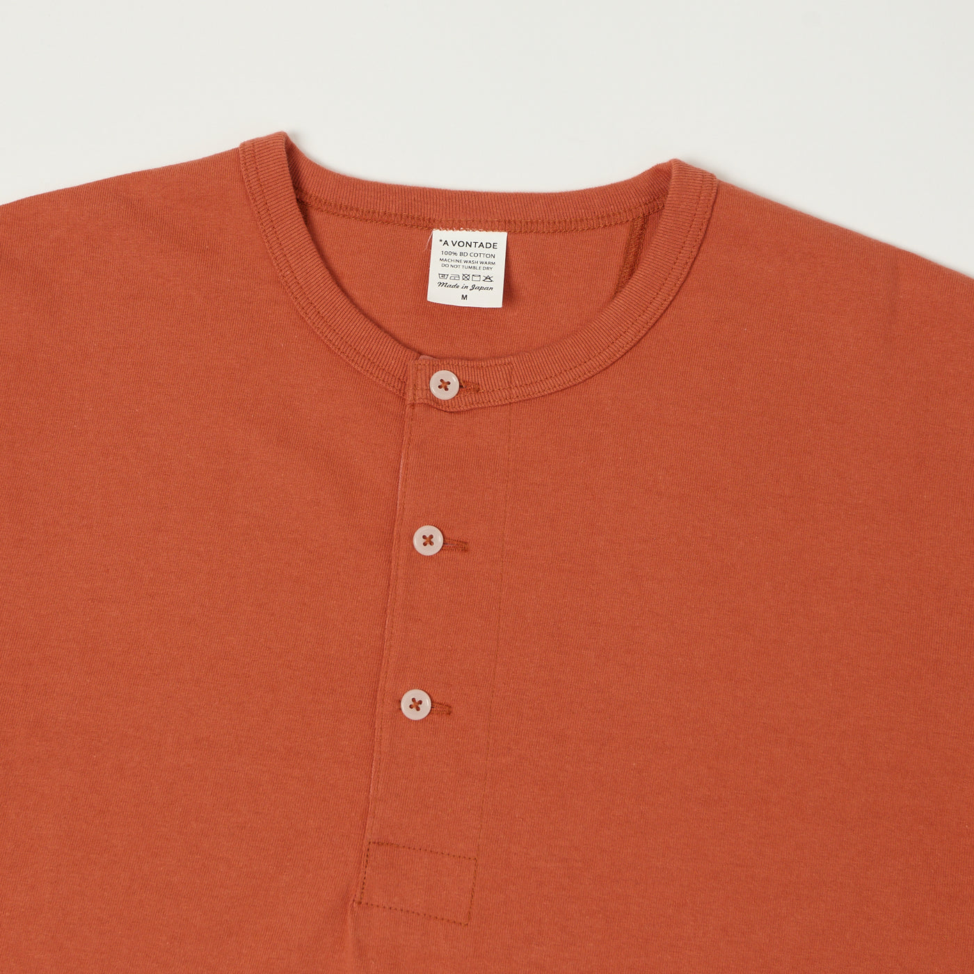 A Vontade Henley T-Shirt - Sunburn Red