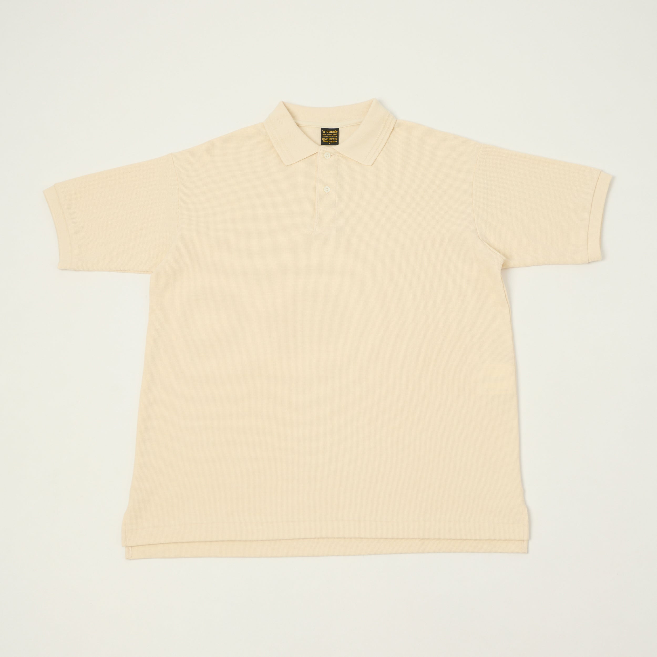 A Vontade 'Surfknit' Waffle Knit Polo - Ivory