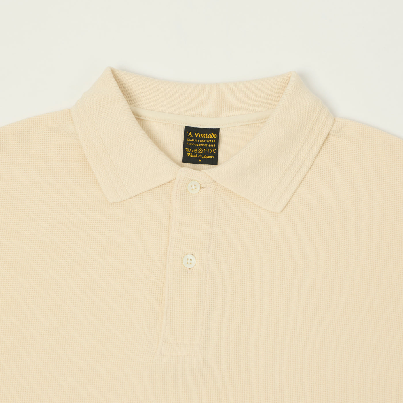 A Vontade 'Surfknit' Waffle Knit Polo - Ivory