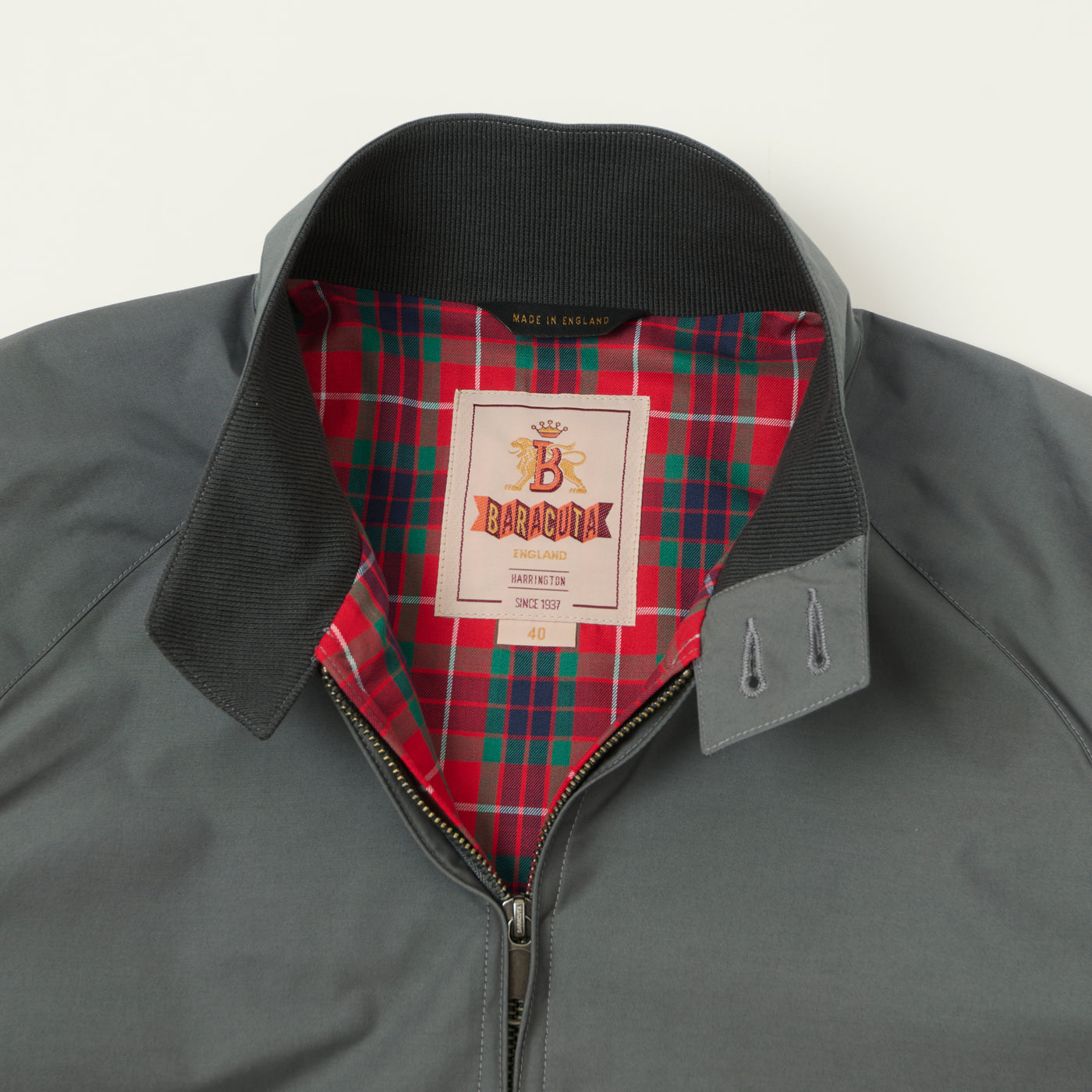 Baracuta G9 'Baracuta Cloth' Harrington Jacket - Slate Grey
