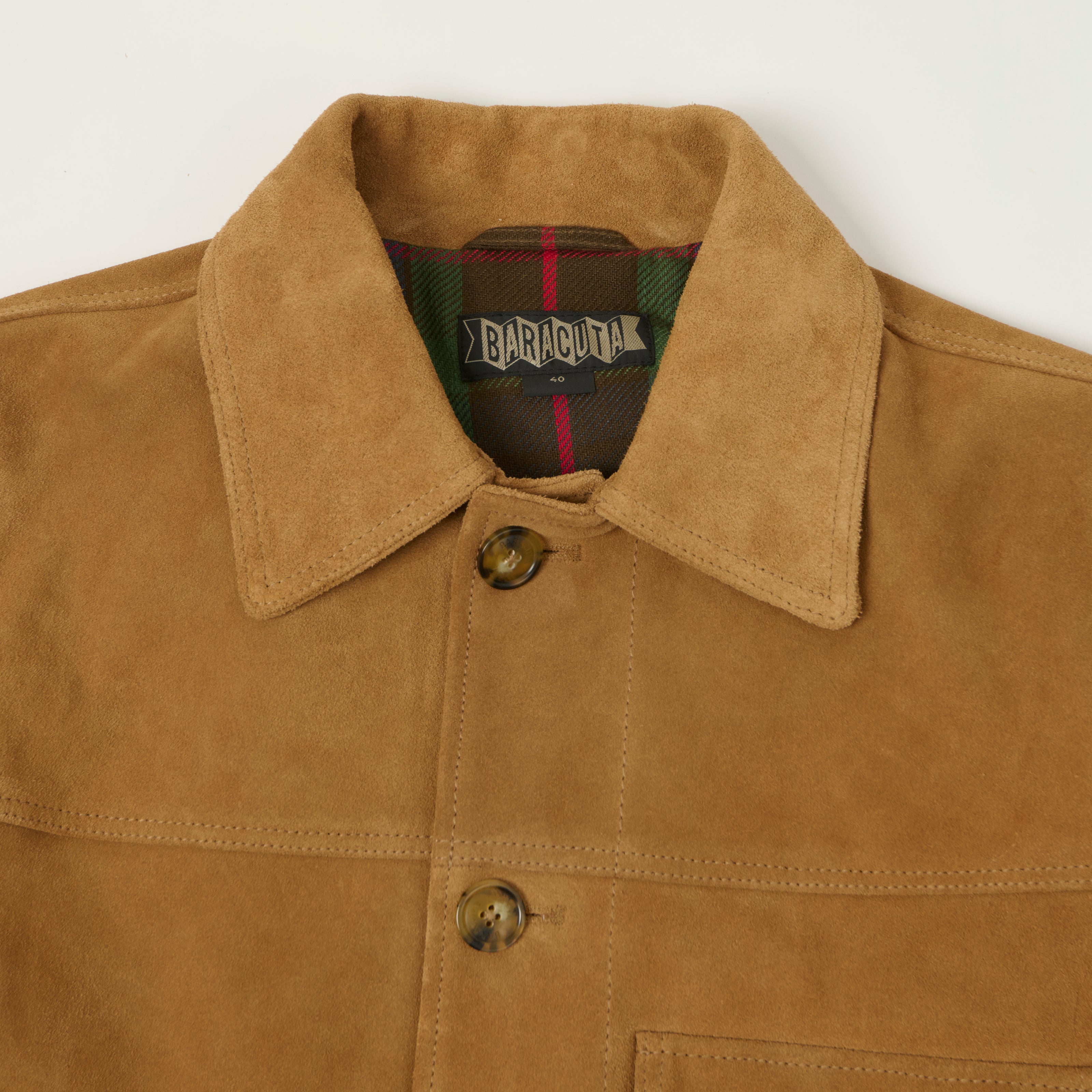Baracuta 'Roughout Rider' Suede Type I Jacket - Tobacco