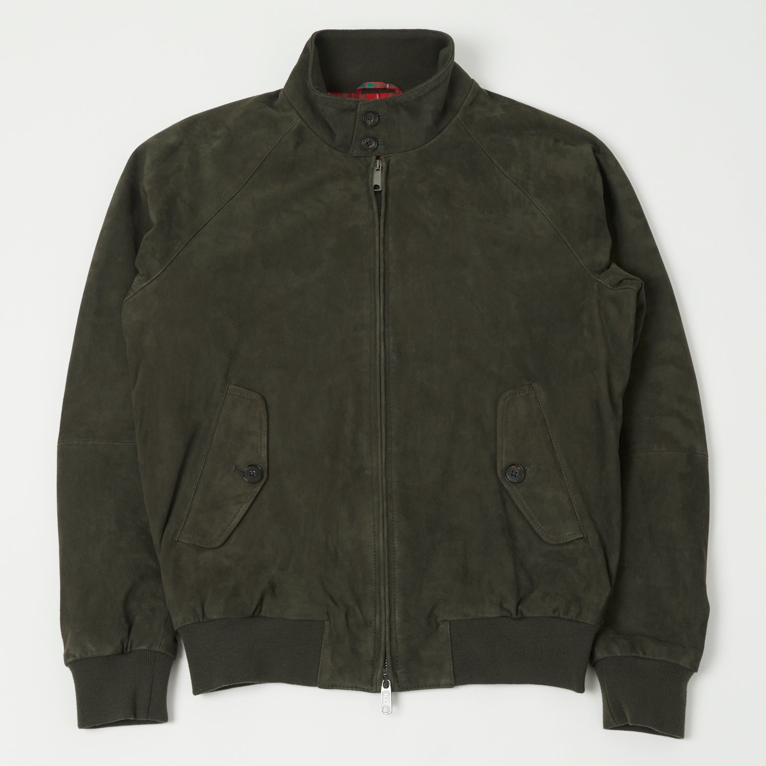 Baracuta G9 Suede Harrington Jacket - Green