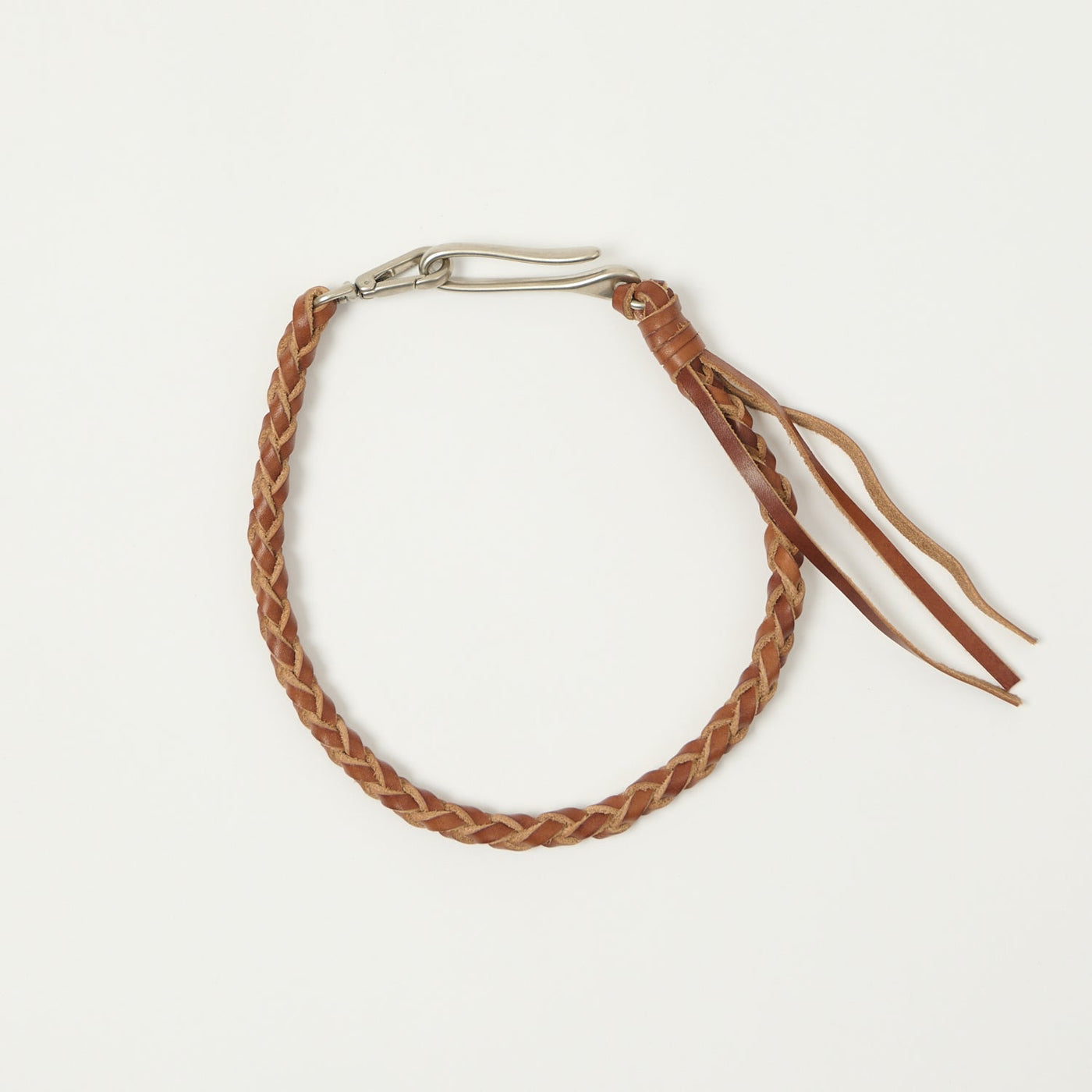 Barnes & Moore Hand Braided Heavy Duty Wallet Tether - Oak Bark/Nickel