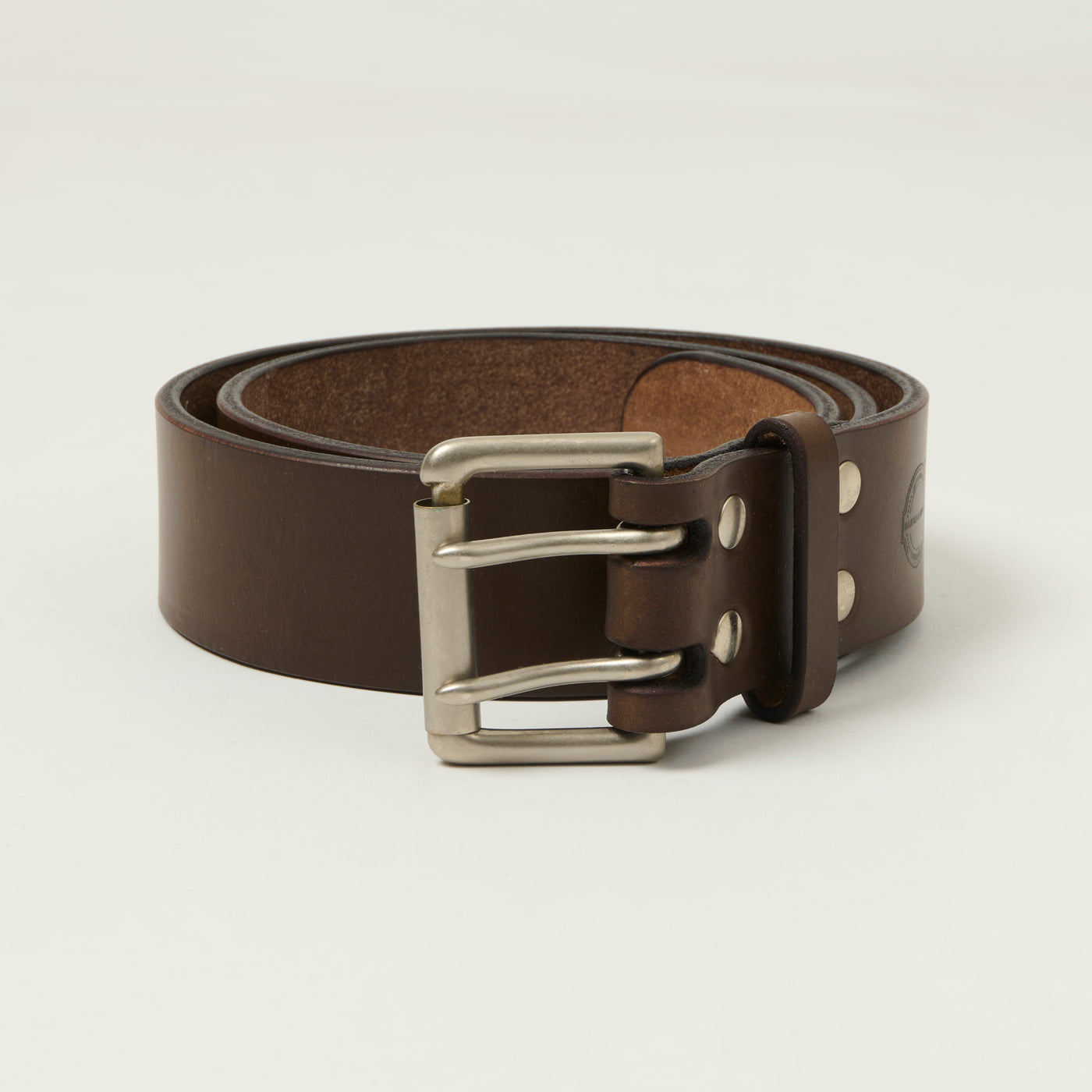 Barnes & Moore Heavyweight Belt - Oak Bark Conker/Nickel