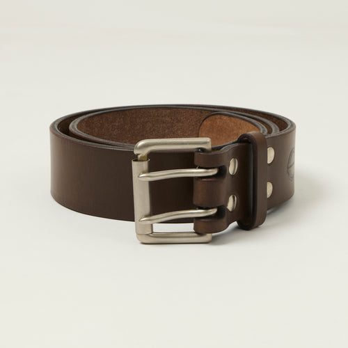 Barnes & Moore Heavyweight Belt - Oak Bark Conker/Nickel