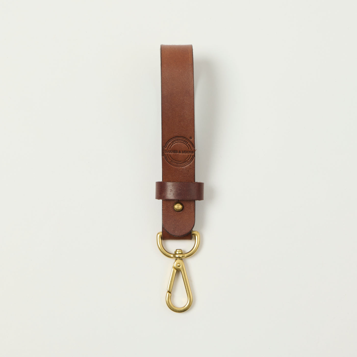 Barnes & Moore Long Key Tether - Chestnut/Brass