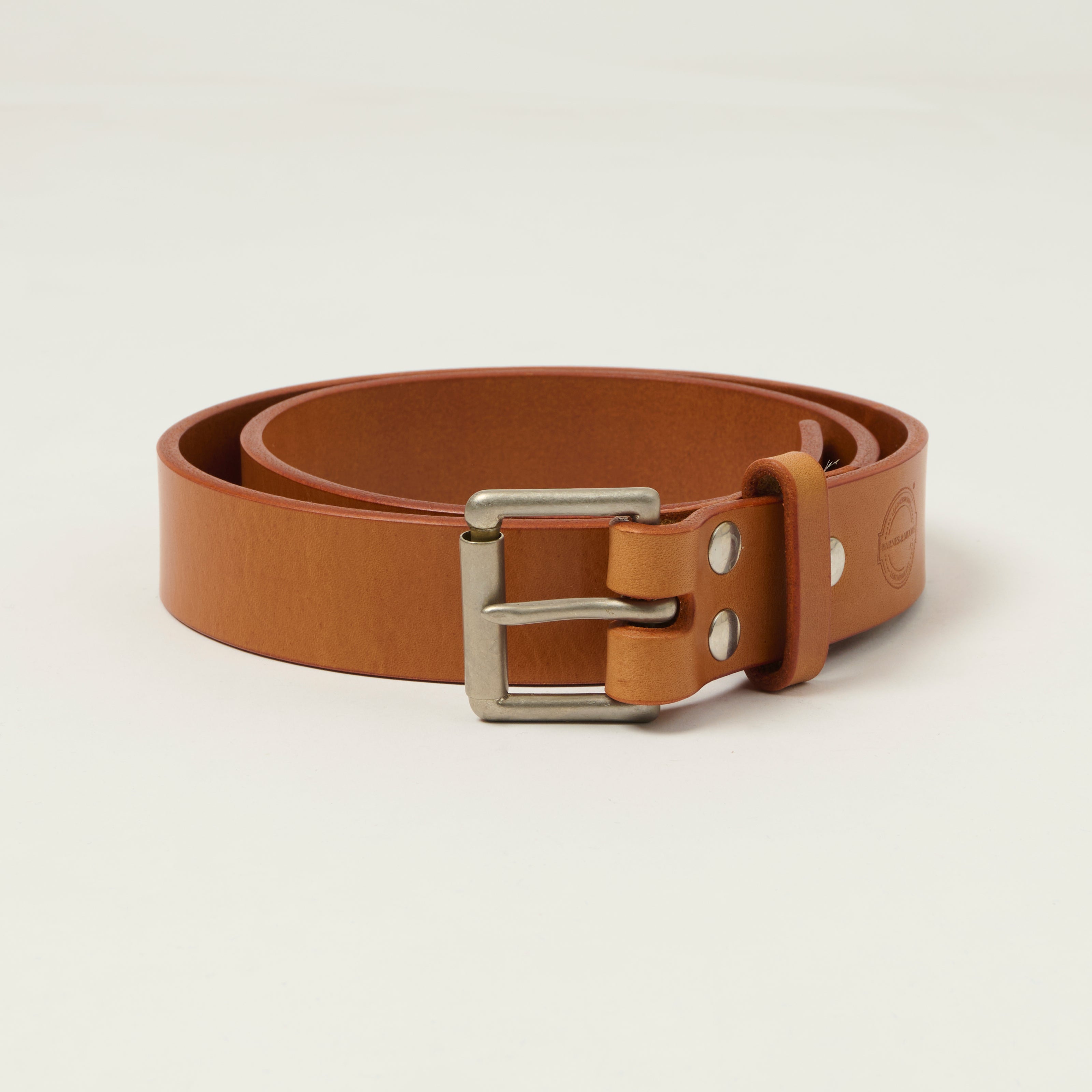 Barnes & Moore Roller Belt - Harness Tan/Nickel