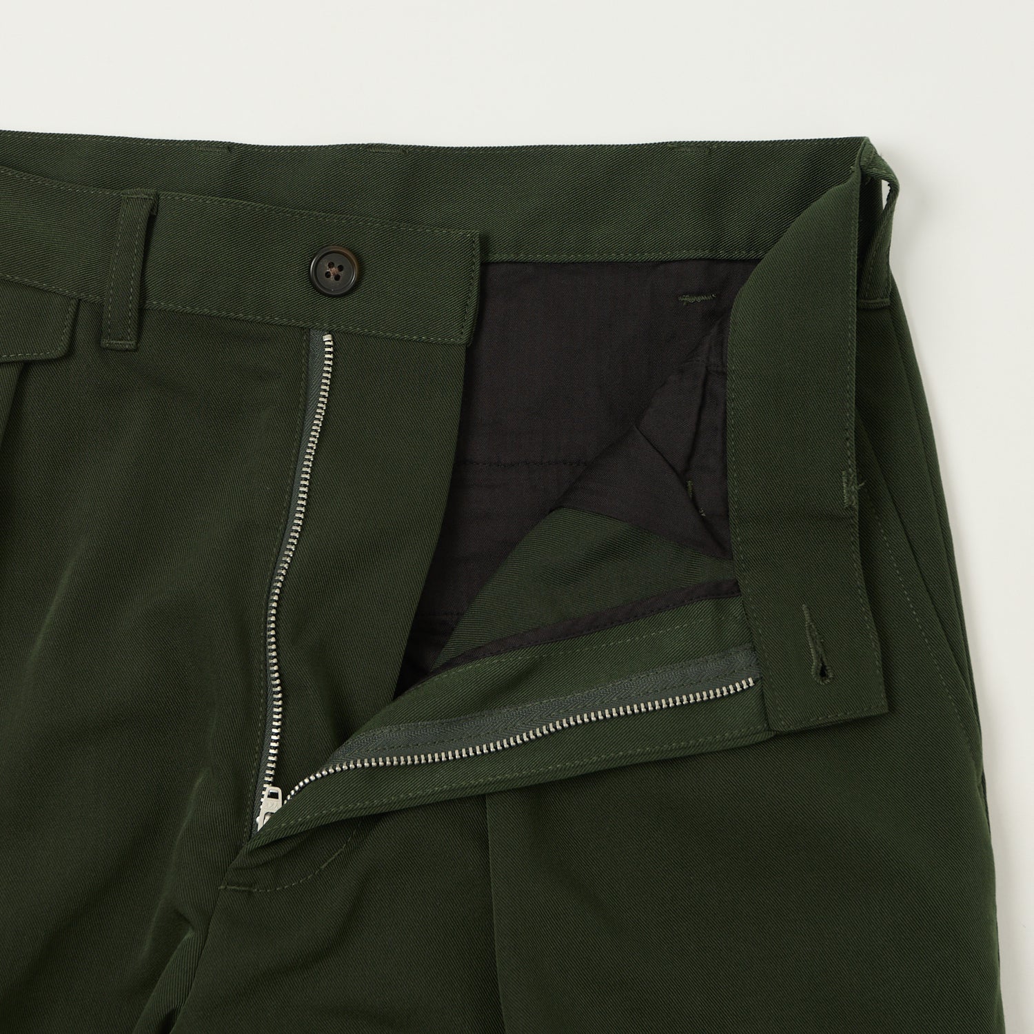 Beams Plus Double Pleat Trousers - Green