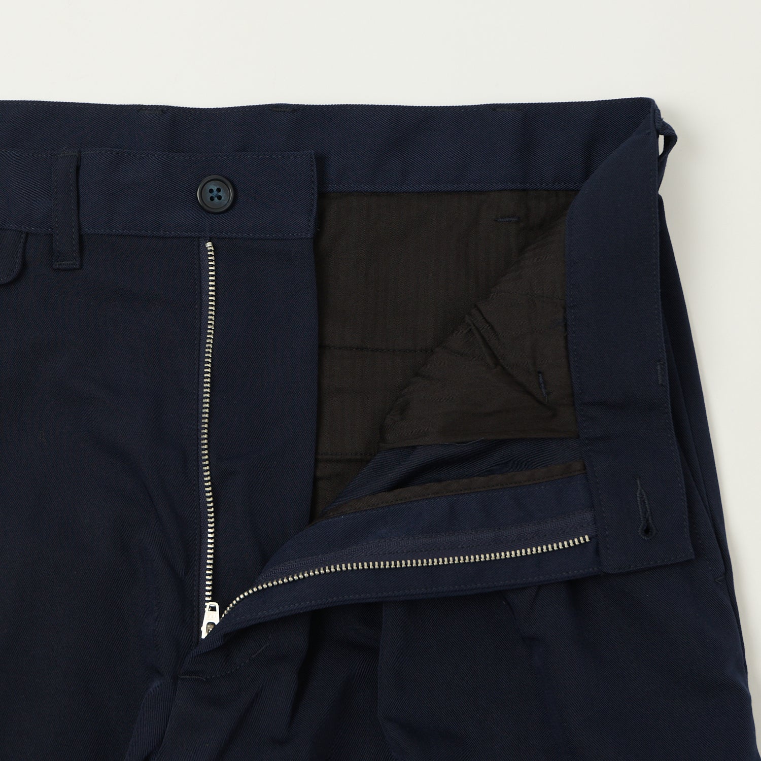 Beams Plus Double Pleat Trousers - Navy