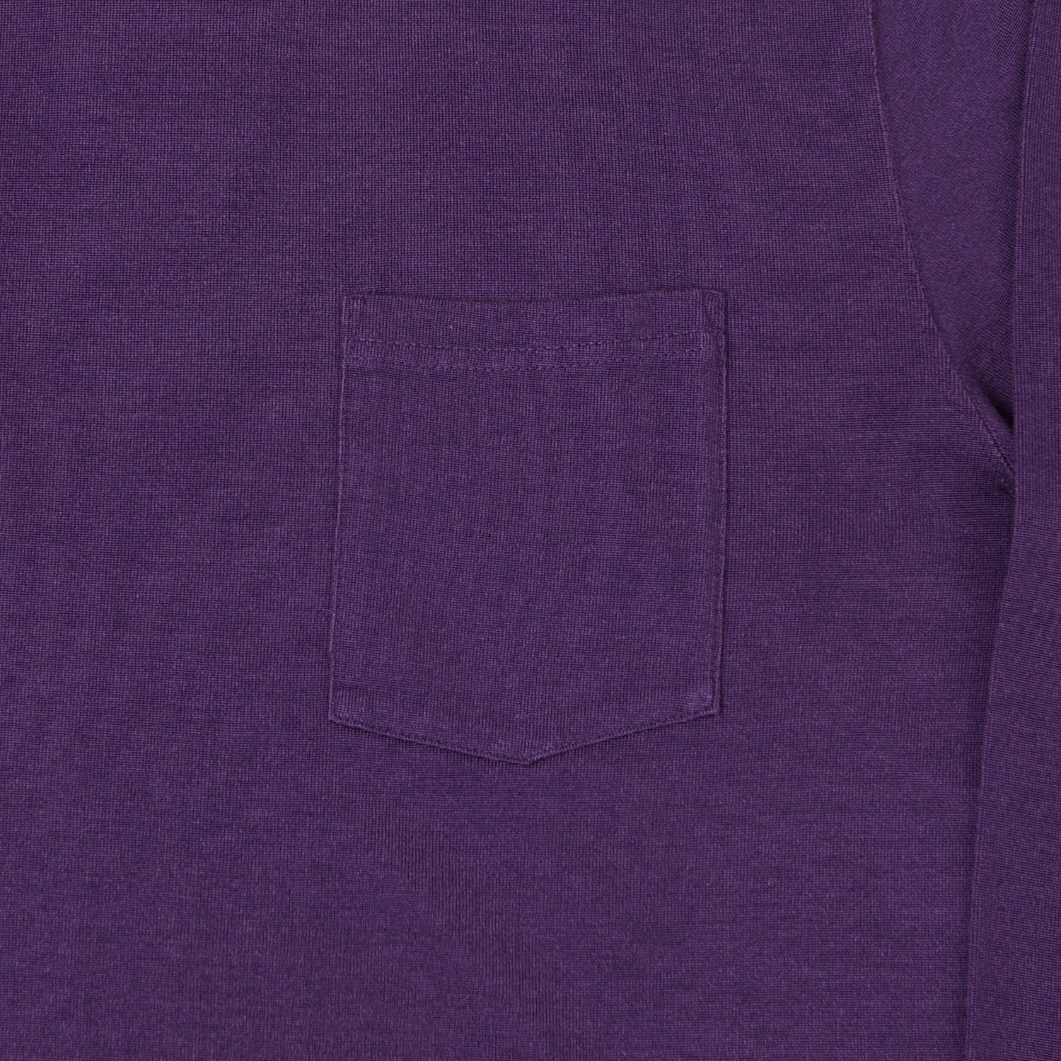 Beams Plus Two Tone Rayon Long Sleeve Pocket T-Shirt - Purple