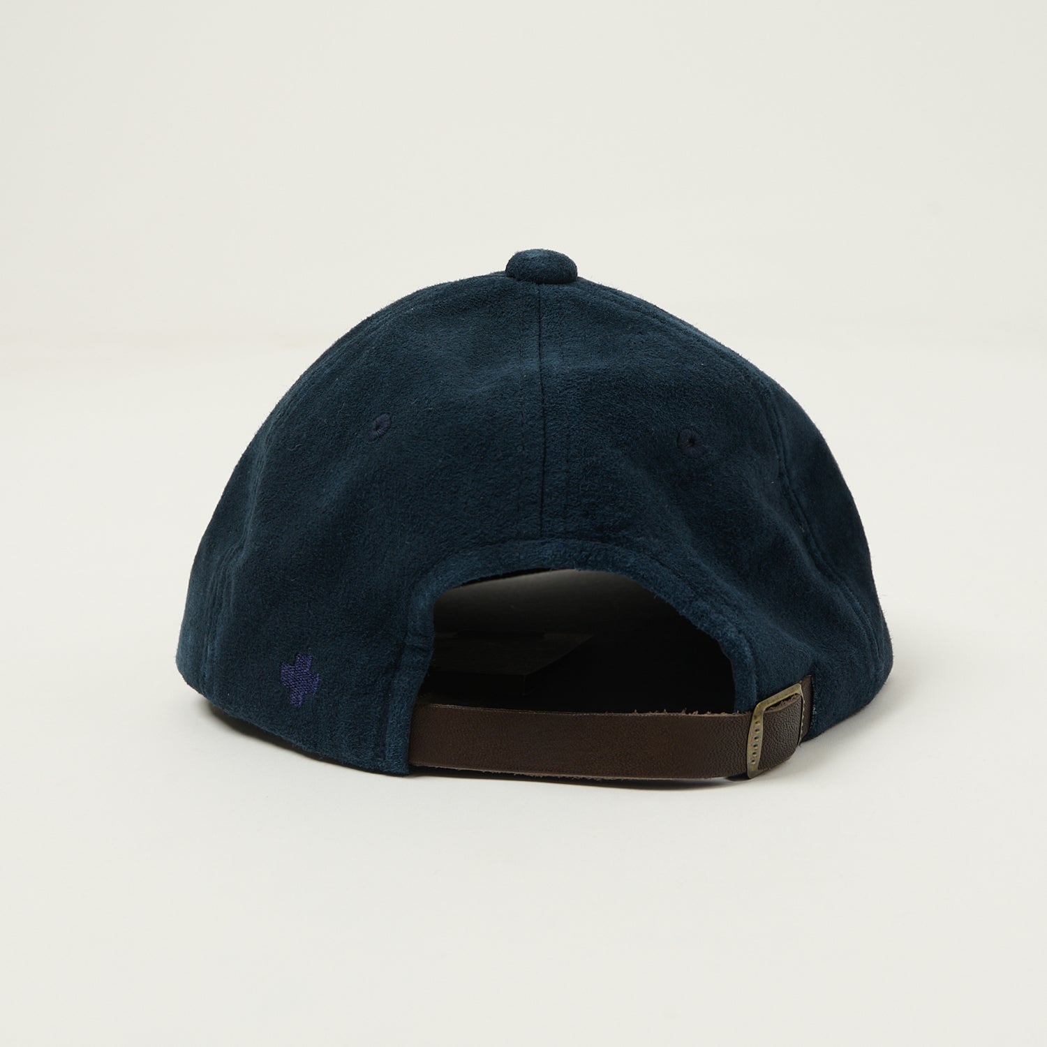 Beams Plus Suede Six Panel Baseball Cap - Navy