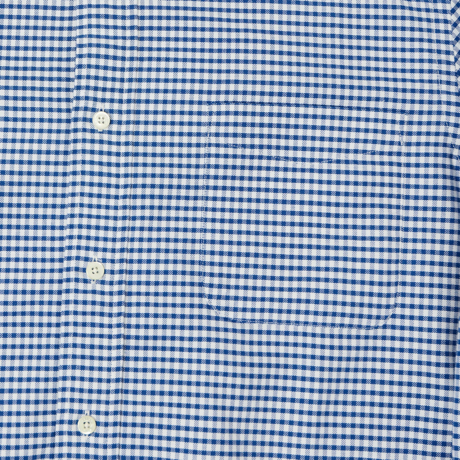 Beams Plus Button Down Gingham Oxford Shirt - Blue