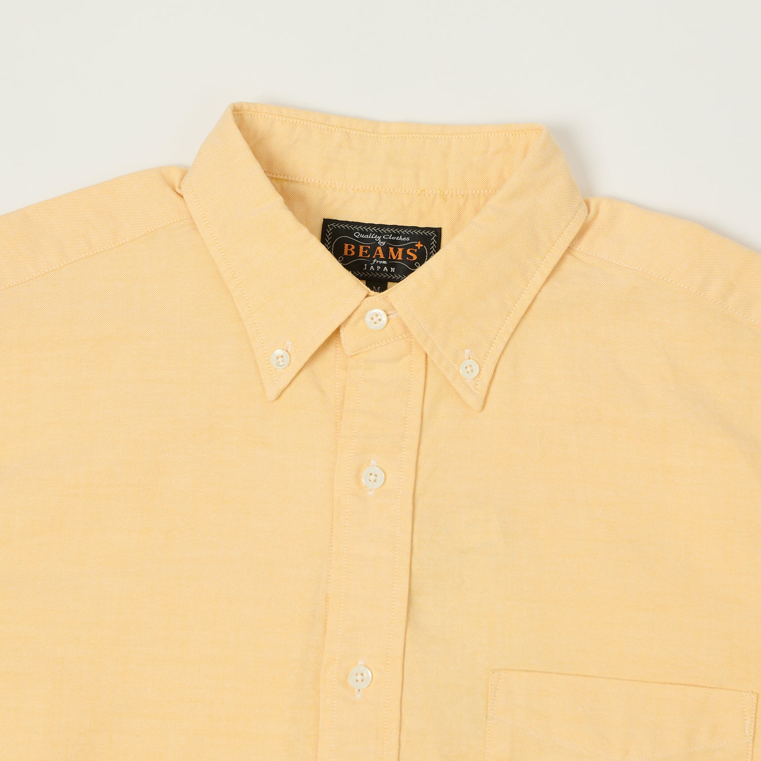 Beams Plus Button Down Oxford Shirt - Yellow